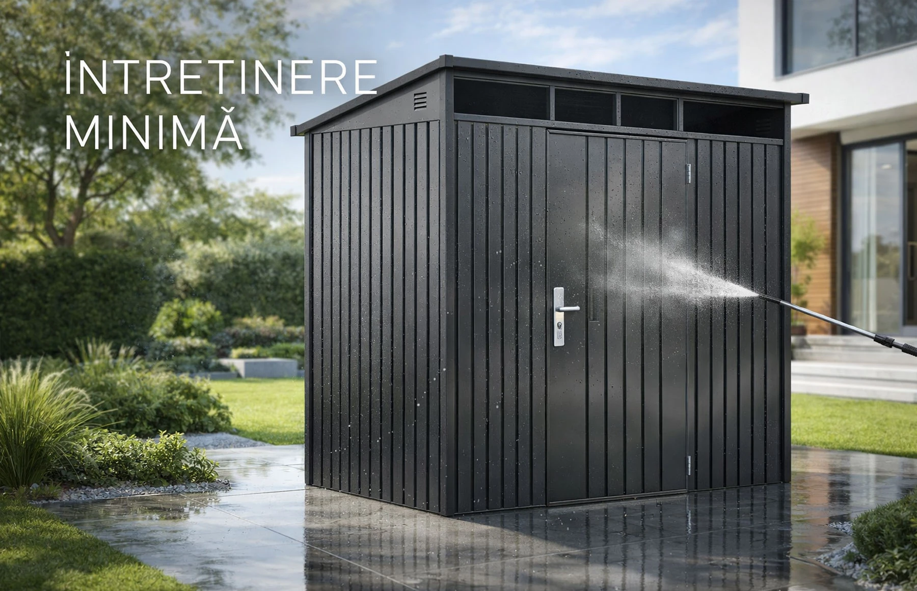 Magazie depozitare gradina SkyBox, casuta depozitare unelte, Premium, Otel zincat