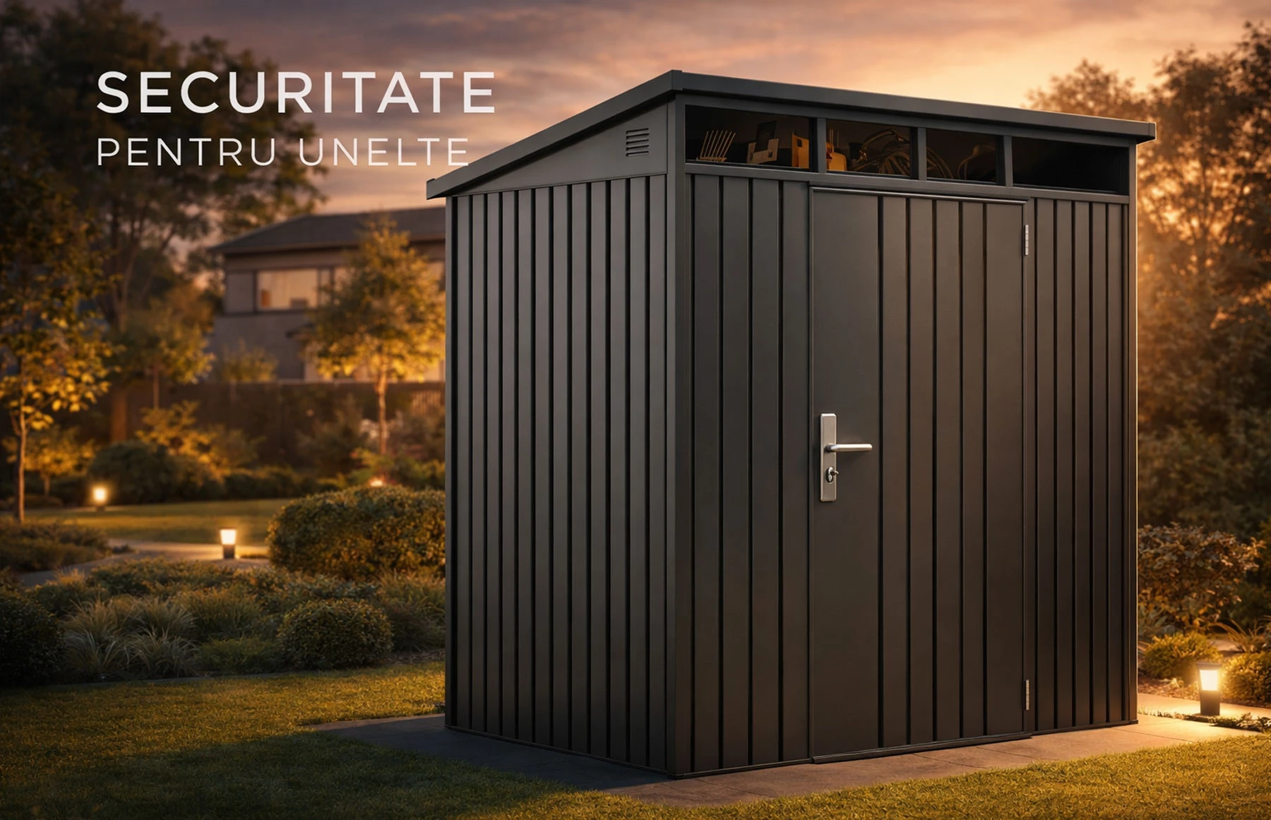 Magazie depozitare gradina SkyBox, casuta depozitare unelte, Premium, Otel zincat