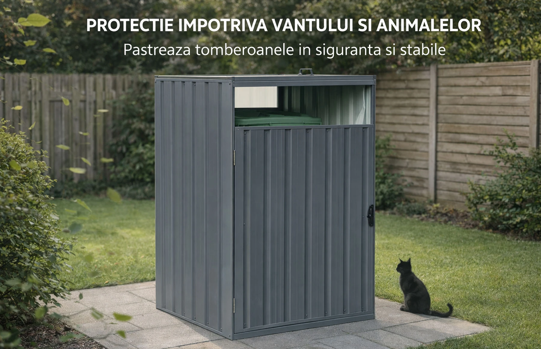 Magazie depozitare tomberoane gunoi MultiBin, depozitare pubela gunoi, Basic, Otel zincat