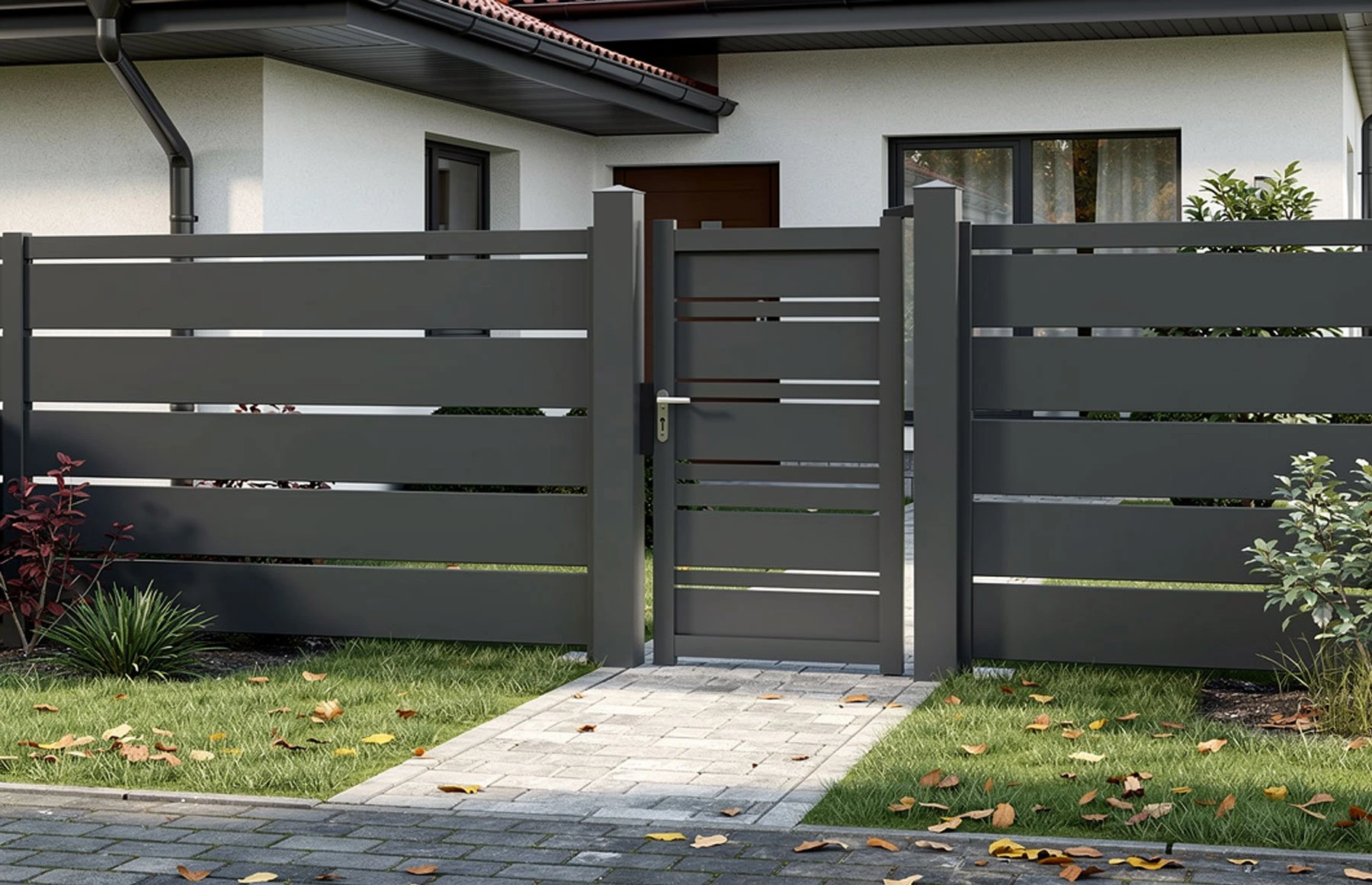 Poarta pietonala aluminiu Neptun, 900mm lungime x 1800mm inaltime, maro