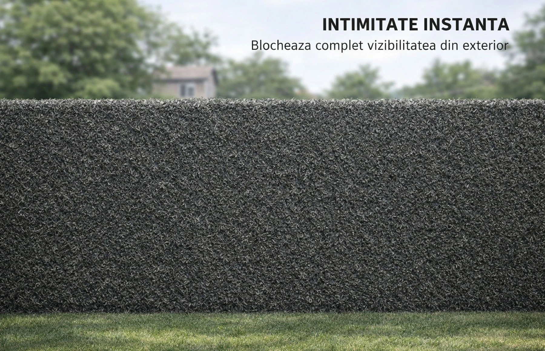 Plasa gard viu artificial, imitatie Gard Viu, plasa paravan Gri, 1.7x10metri, Virtuoso