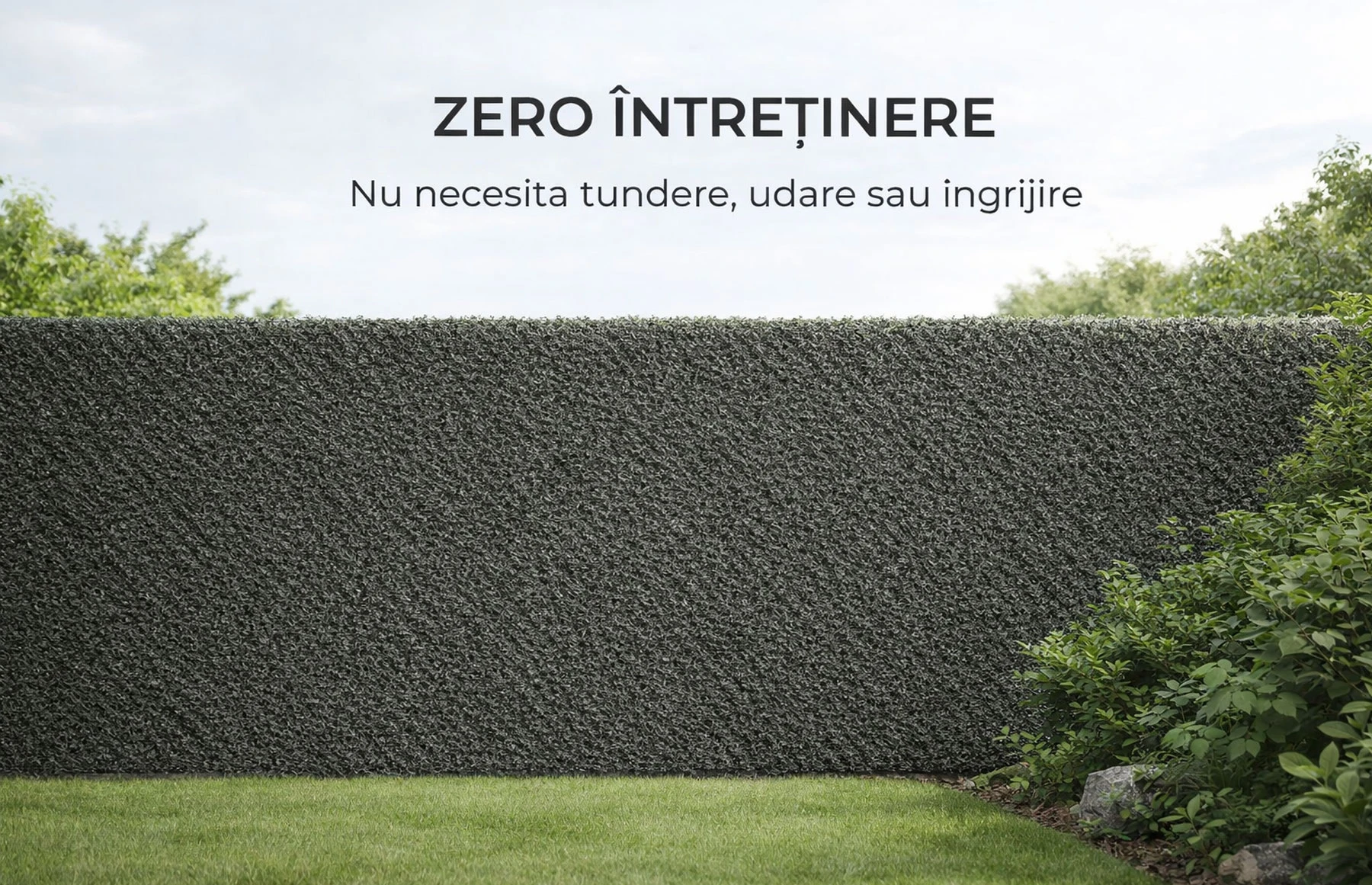 Plasa gard viu artificial, imitatie Gard Viu, plasa paravan Gri, 1.7x10metri, Virtuoso