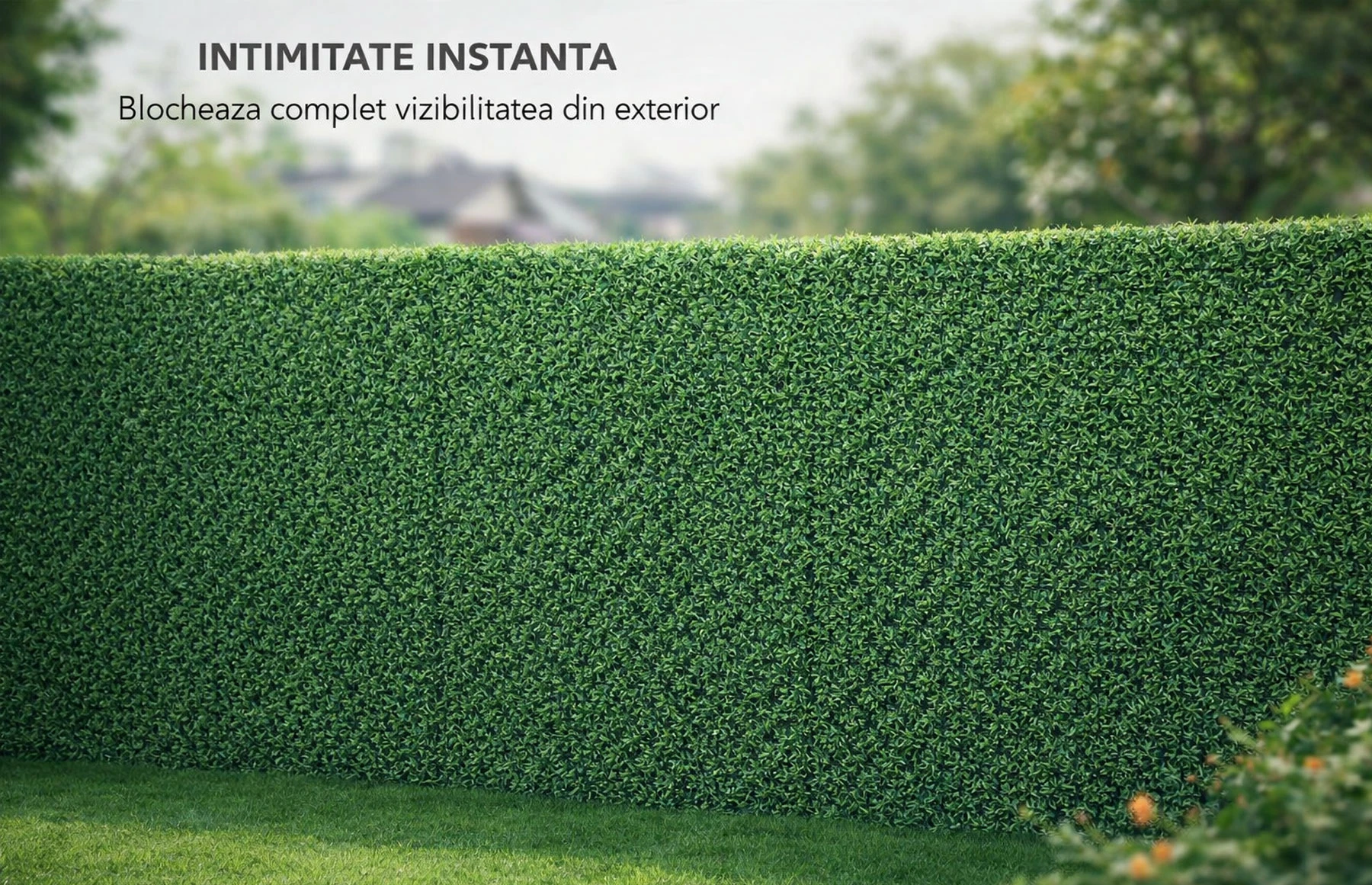 Plasa gard viu artificial, imitatie Gard Viu, plasa paravan verde, 2x10metri, Virtuoso