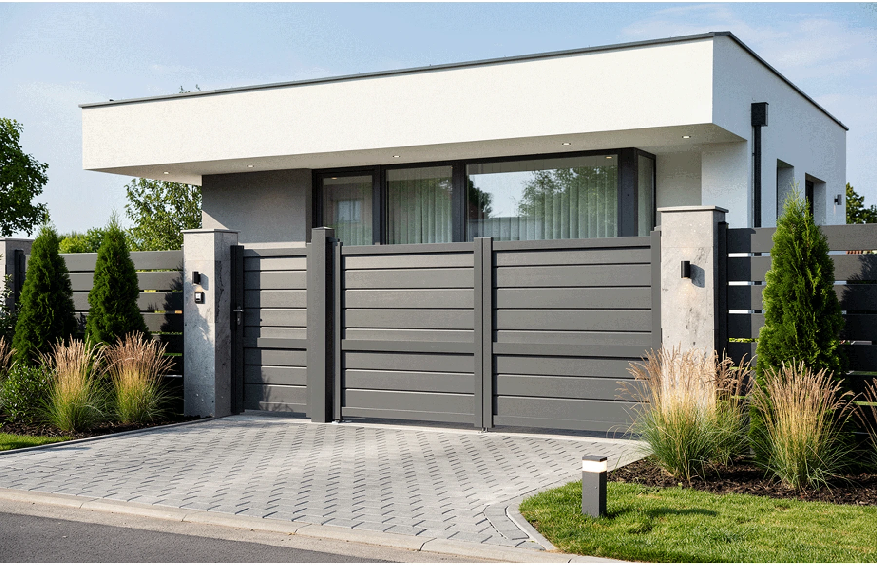 Set porti metalice din aluminiu, maro, model Baldur