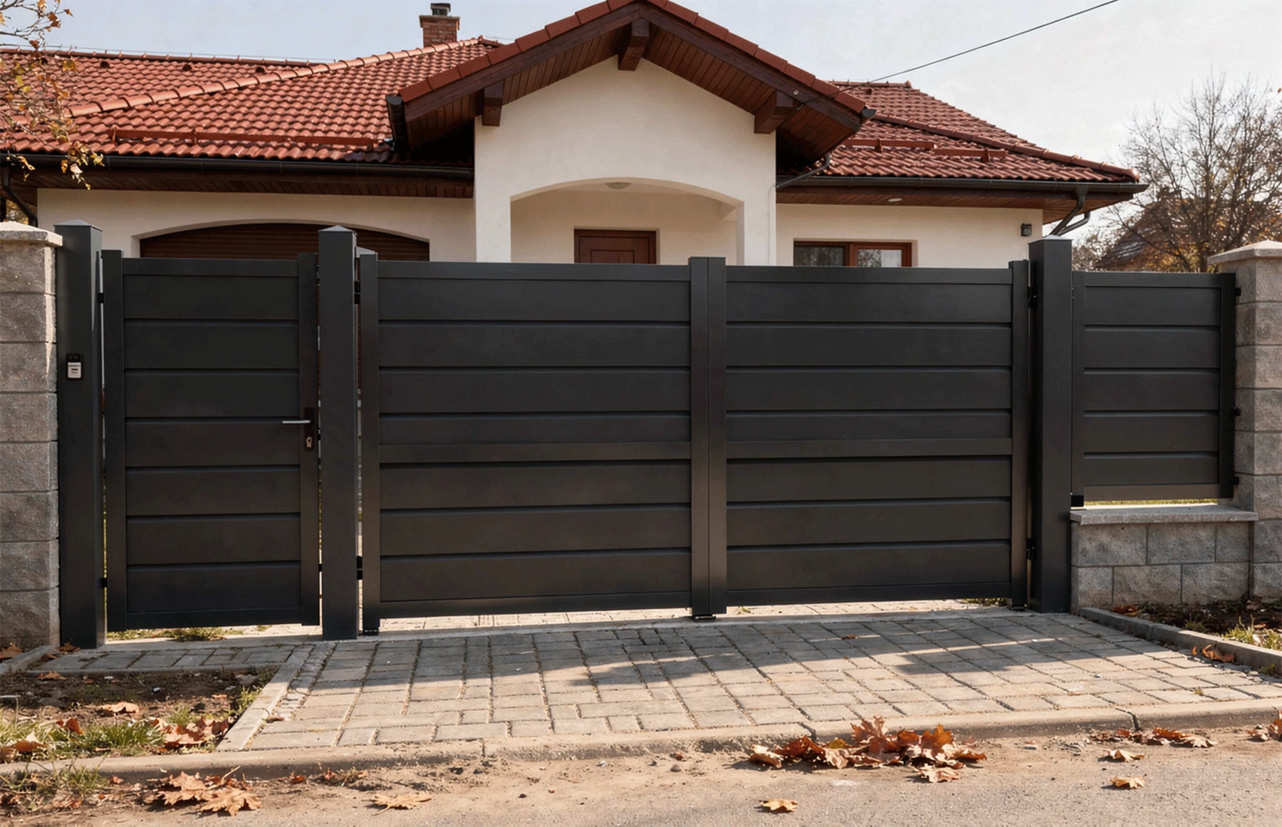 Set porti metalice din aluminiu, maro, model Baldur