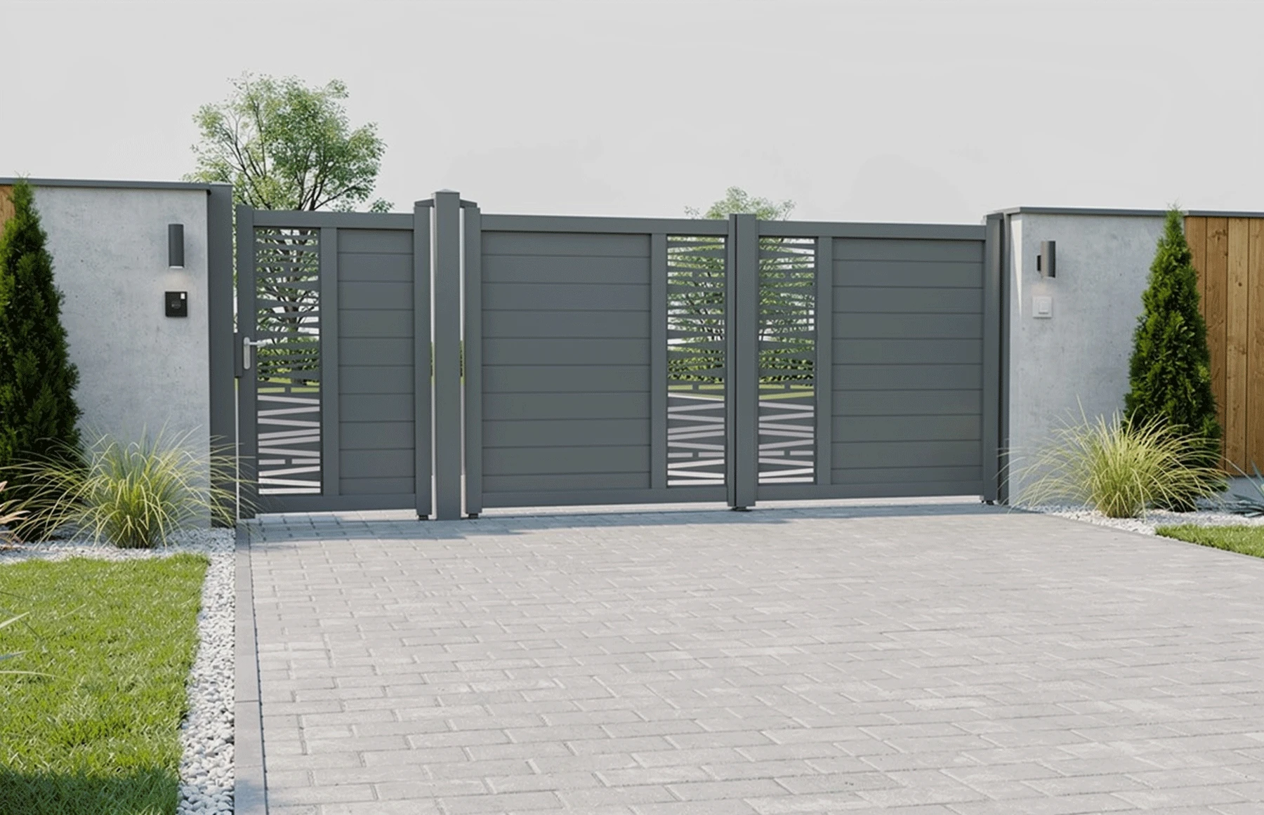 Set porti metalice din aluminiu, maro, model Poseidon