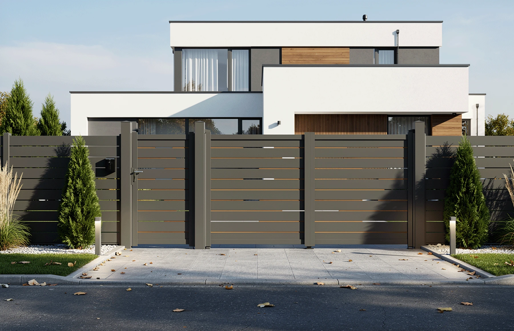 Set porti metalice din aluminiu, gri antracit, model Ragnar