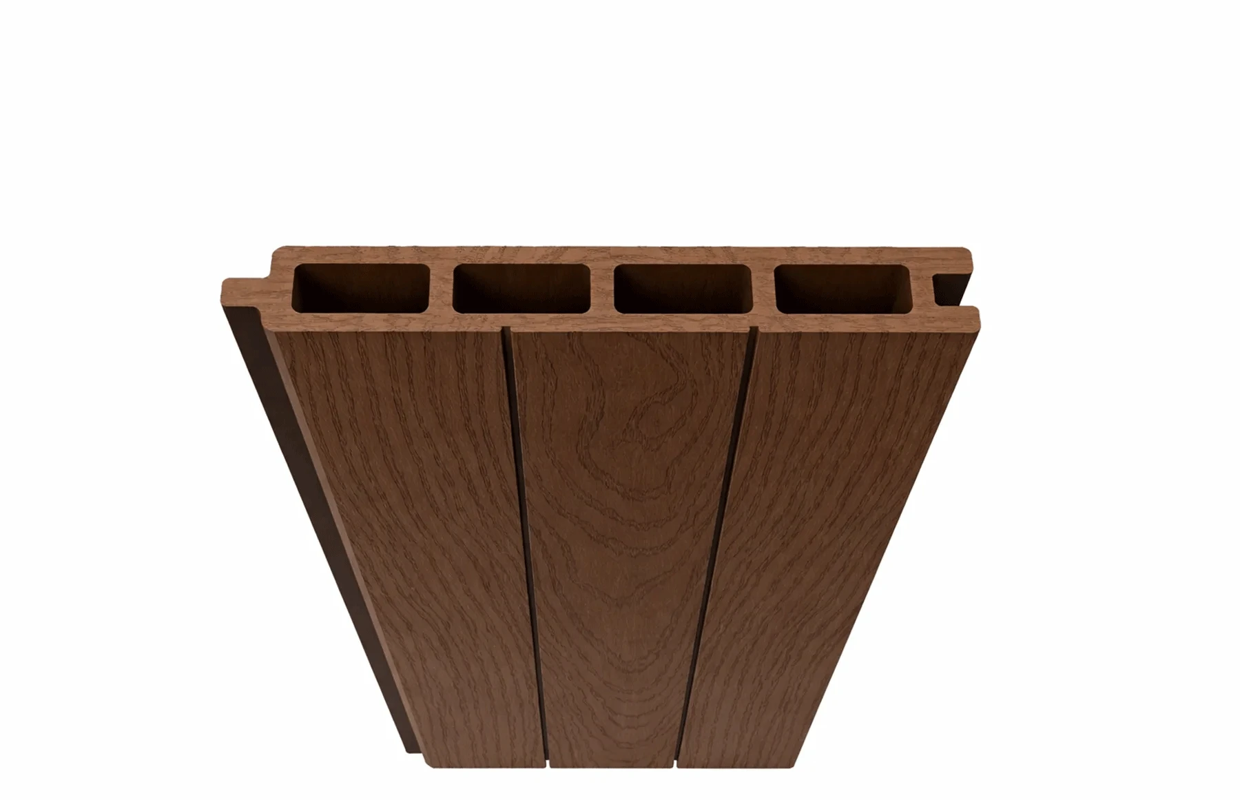 Placa gard WPC cu imbinare, maro, 20x150x4000mm