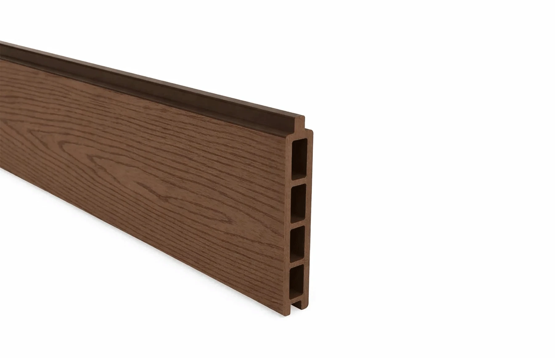 Placa gard WPC cu imbinare, maro, 20x150x4000mm