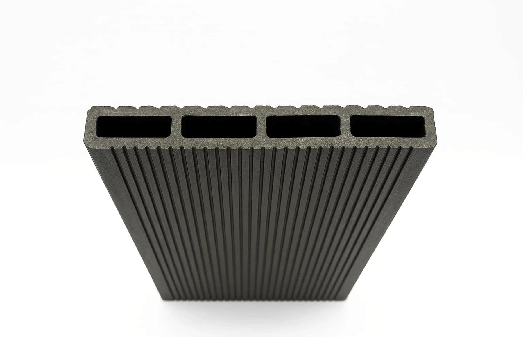 Placa gard tip scandura din WPC lemn compozit, 150x20.6mm, textura periata gri