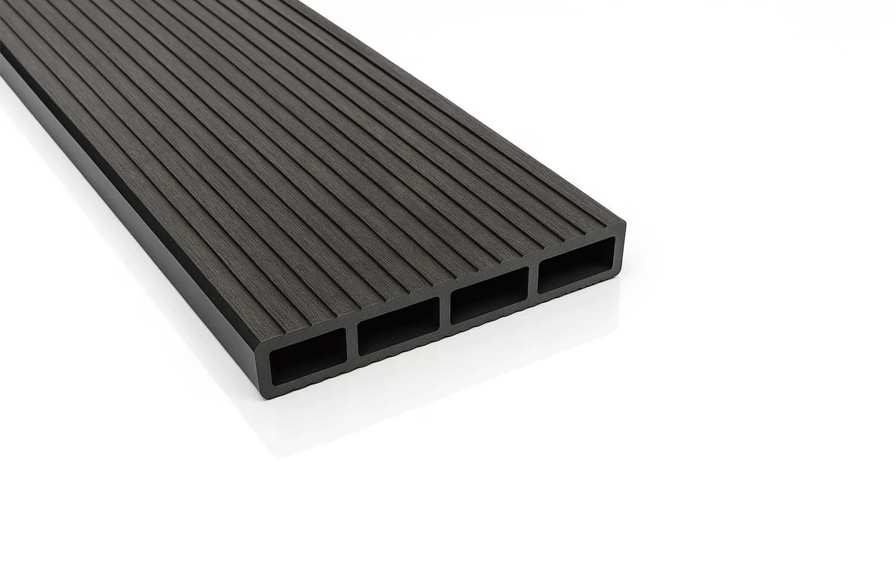 Placa gard tip scandura din WPC lemn compozit, 150x20.6mm, textura periata gri