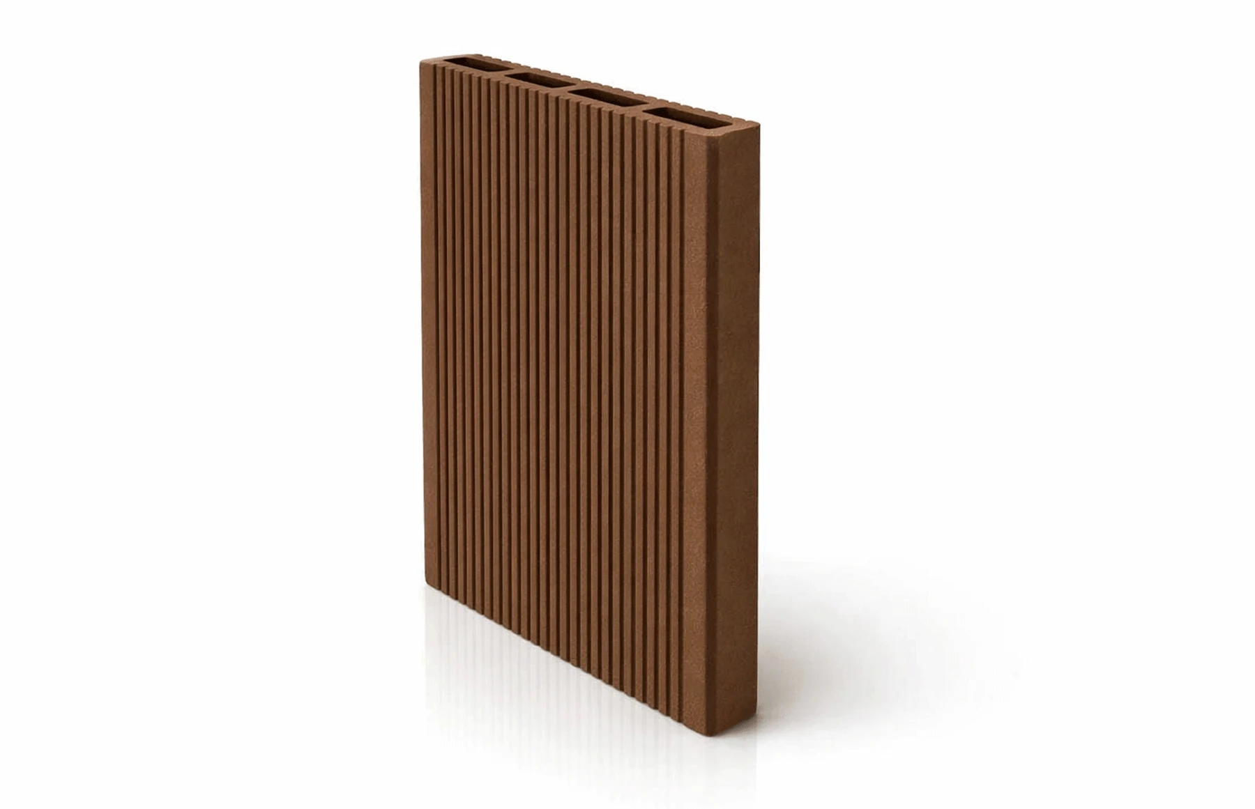 Placa gard tip scandura din WPC lemn compozit, 150x20.6mm, textura periata maro