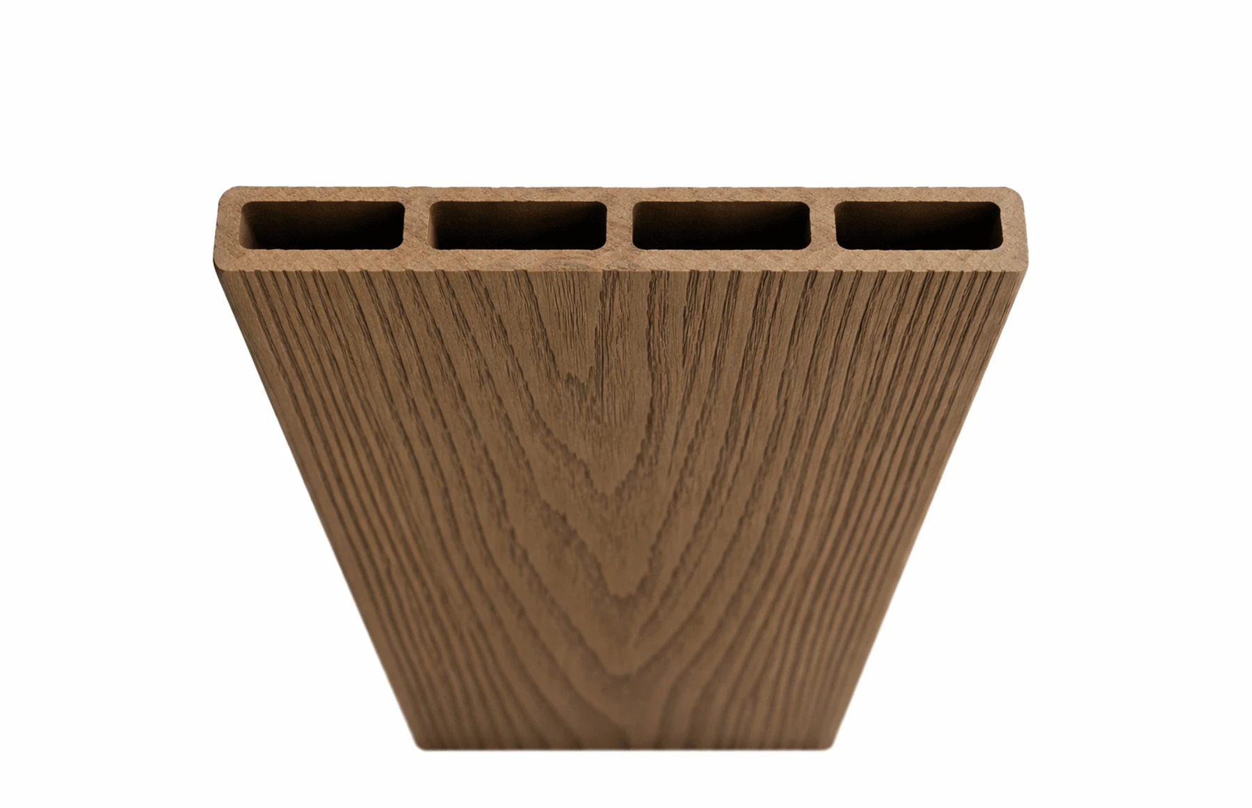 Placa de gard 3D, din compozit de lemn si plastic WPC, culoare maro, 150 x 20 mm, lungime 2m sau 4 m