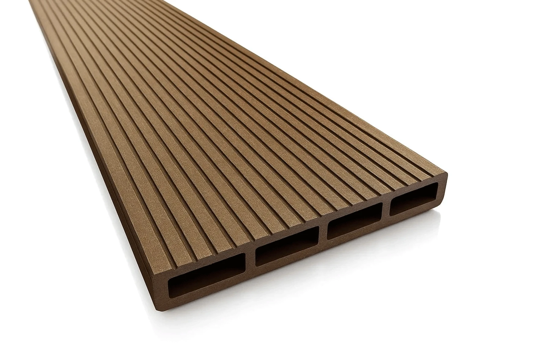 Placa de gard 3D, din compozit de lemn si plastic WPC, culoare maro, 150 x 20 mm, lungime 2m sau 4 m