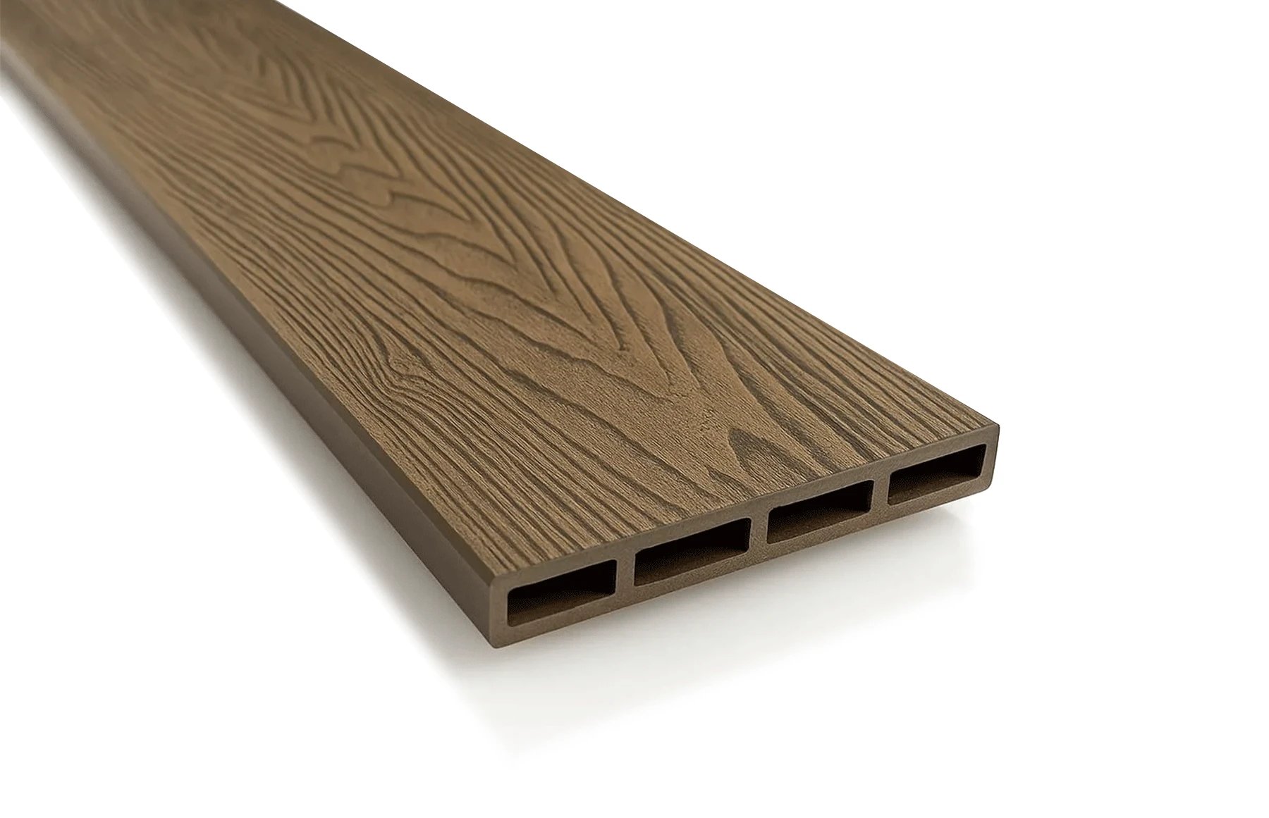 Placa de gard 3D, din compozit de lemn si plastic WPC, culoare maro, 150 x 20 mm, lungime 2m sau 4 m