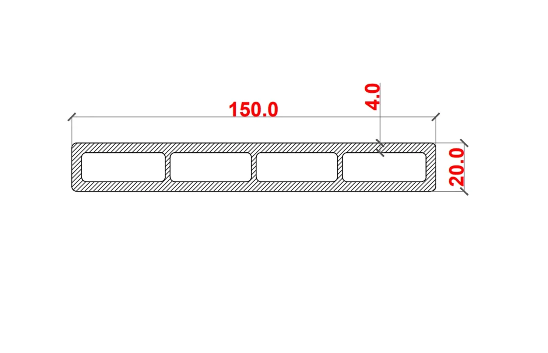 Placa de gard 3D, din compozit de lemn si plastic WPC, culoare gri inchis, 150 x 20 mm, lungime 2m sau 4 m