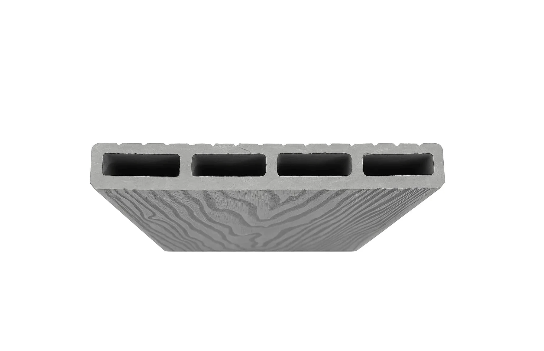 Placa de gard 3D, din compozit de lemn si plastic WPC, culoare gri deschis, 150 x 20 mm, lungime 2m sau 4 m