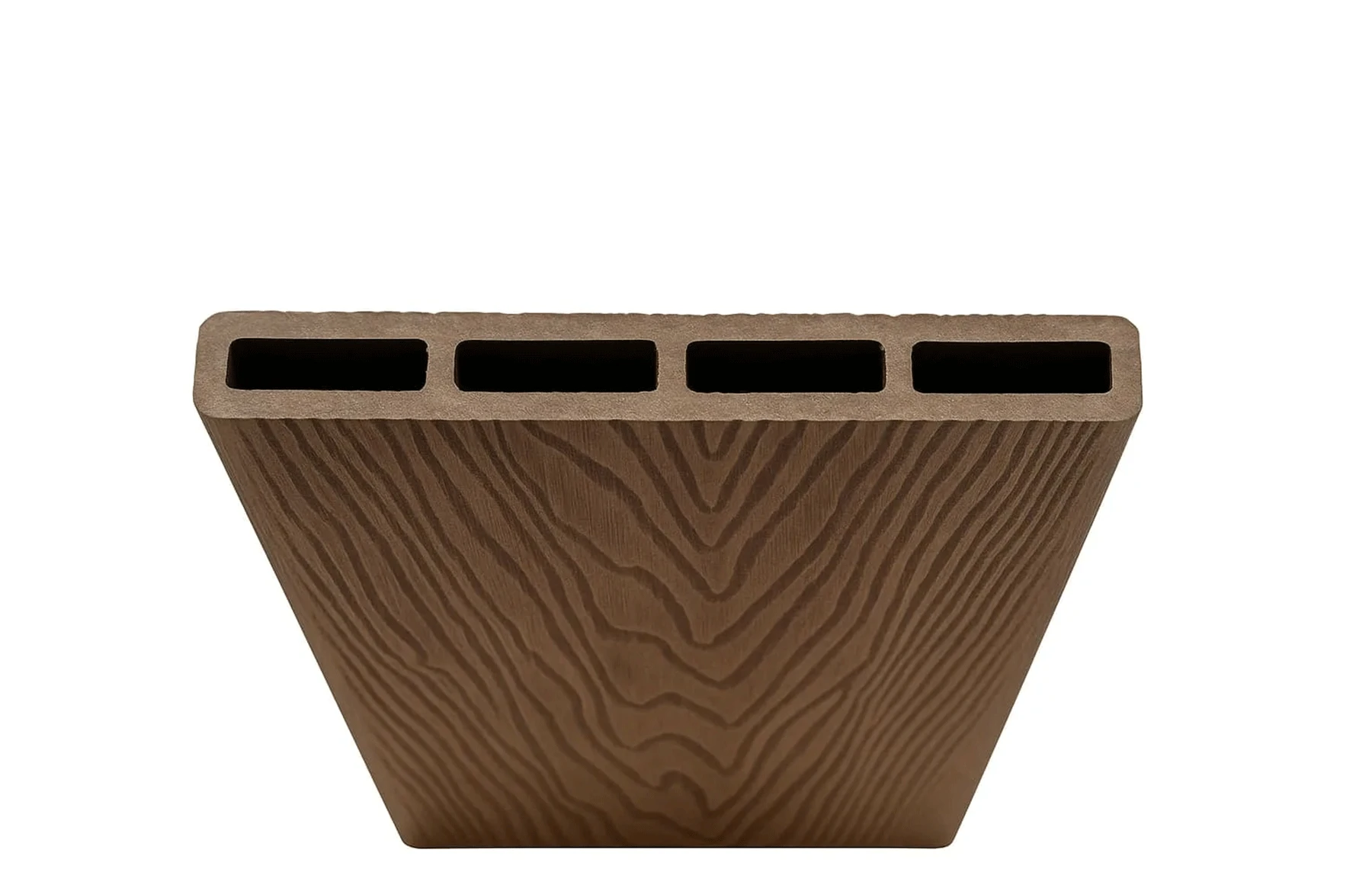 Placa Gard 3D Ambele Fete Textura Lemn WPC Maro, Dimensiune 150x20mm, Lungime 2m sau 4m