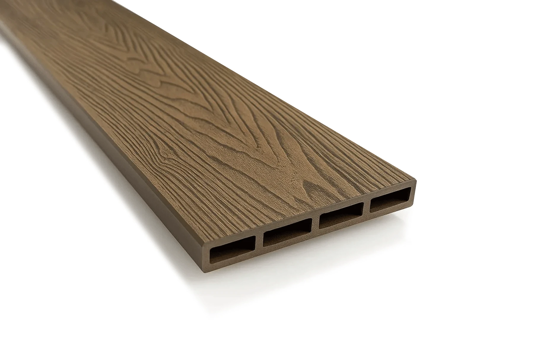 Placa Gard 3D Ambele Fete Textura Lemn WPC Maro, Dimensiune 150x20mm, Lungime 2m sau 4m