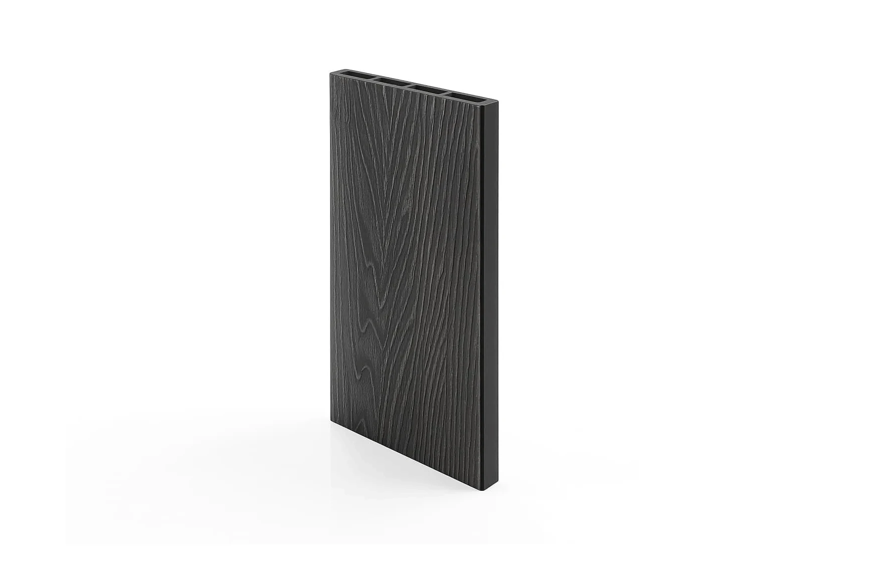 Placa gard WPC 3D Negru, Dimensiune 120x4000mm, Grosime 21mm