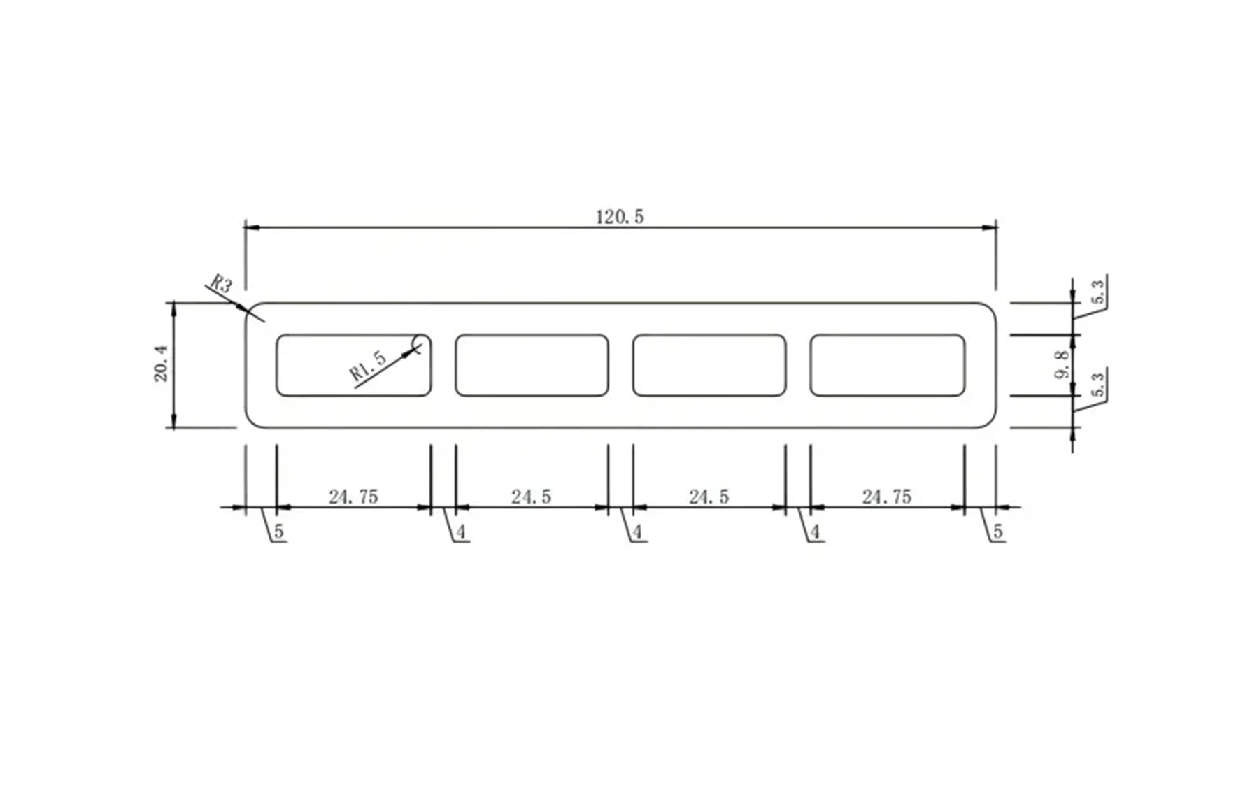 Placa gard WPC 3D Negru, Dimensiune 120x4000mm, Grosime 21mm