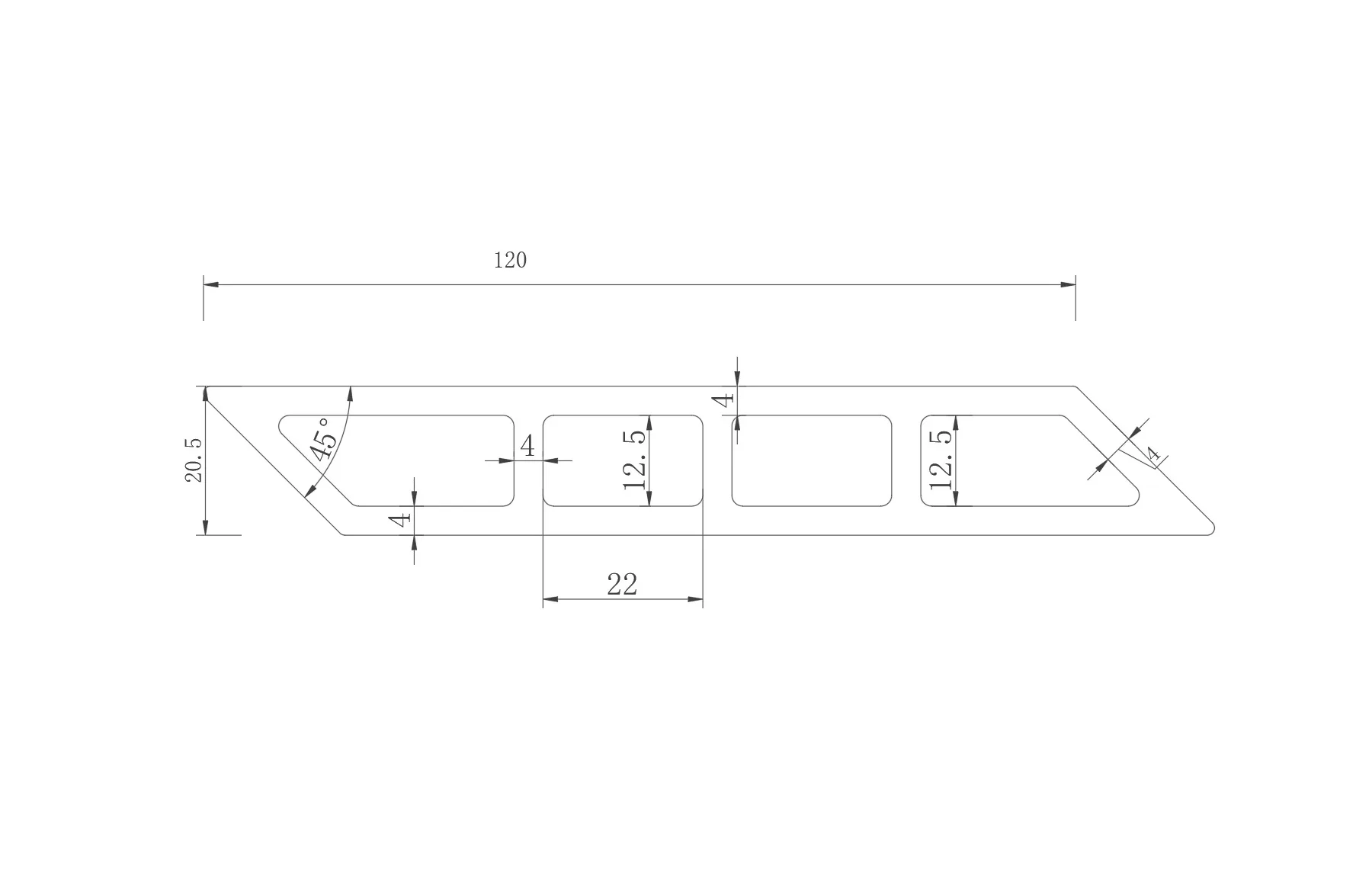 Placa gard WPC forma romb, 3D, culoare Maro,  Dimensiune 120x4000mm, Grosime 20.5mm