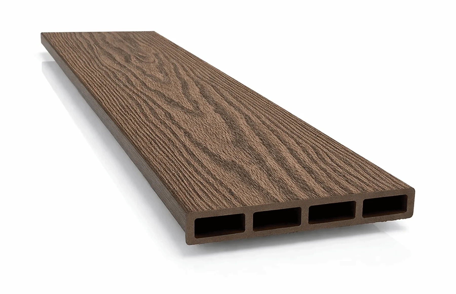 Placa gard WPC 3D ambele fete, Maro, Dimensiune: 150x4000mm, Grosime: 21mm