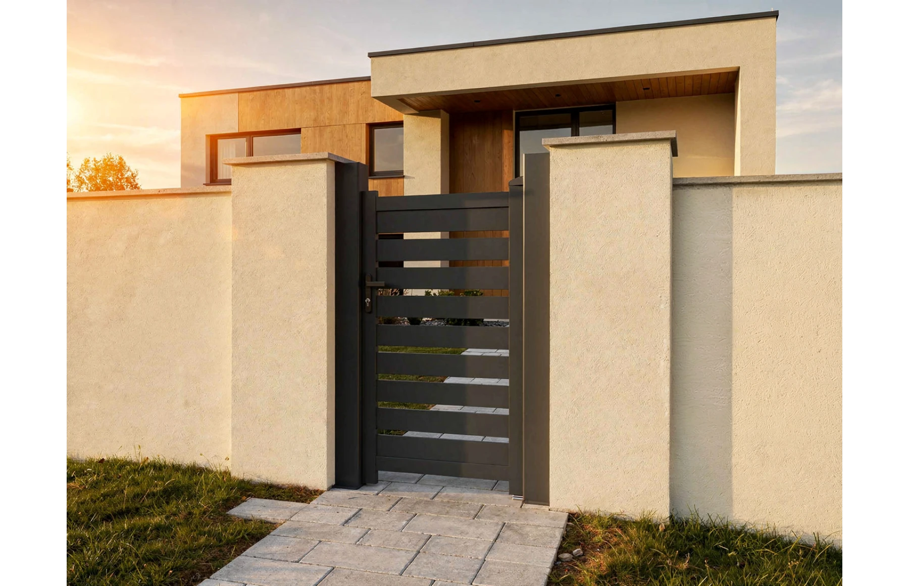 Poarta pietonala metalica din aluminiu, model Atlas
