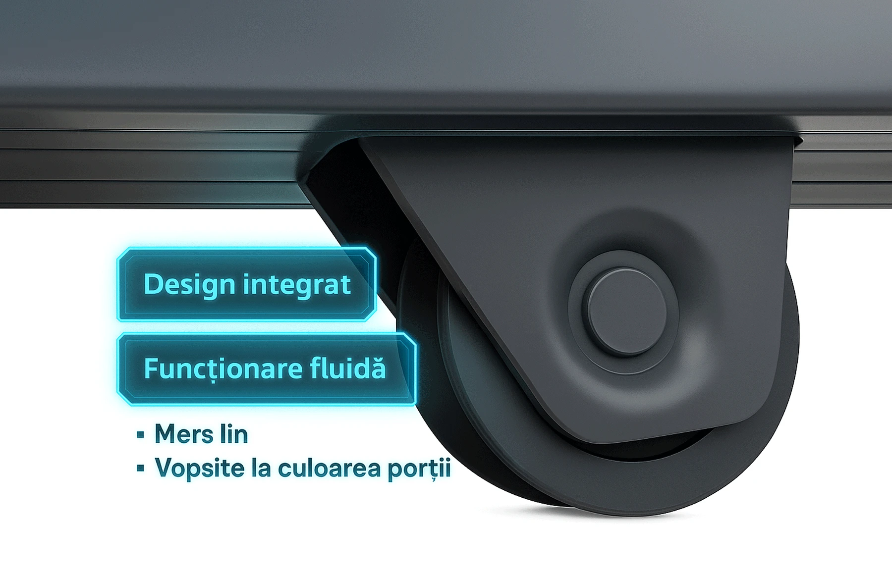 Poarta culisanta glisanta metalica din aluminiu, prefabricata, model Jaluzea Suprem, gri antracit, 3000x1800mm