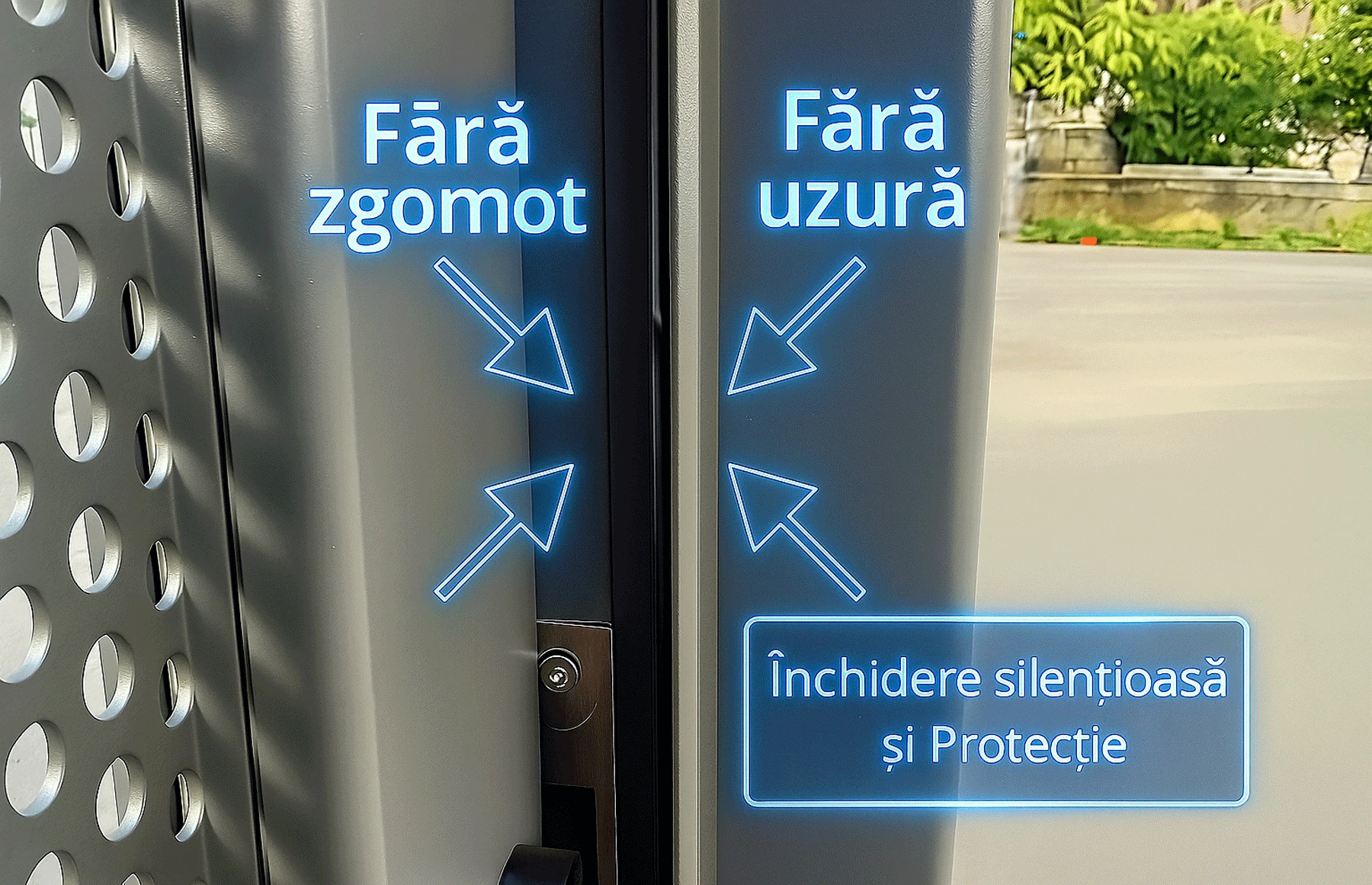 Poarta pietonala metalica din aluminiu 900x1800mm, gri antracit, model  Sahara