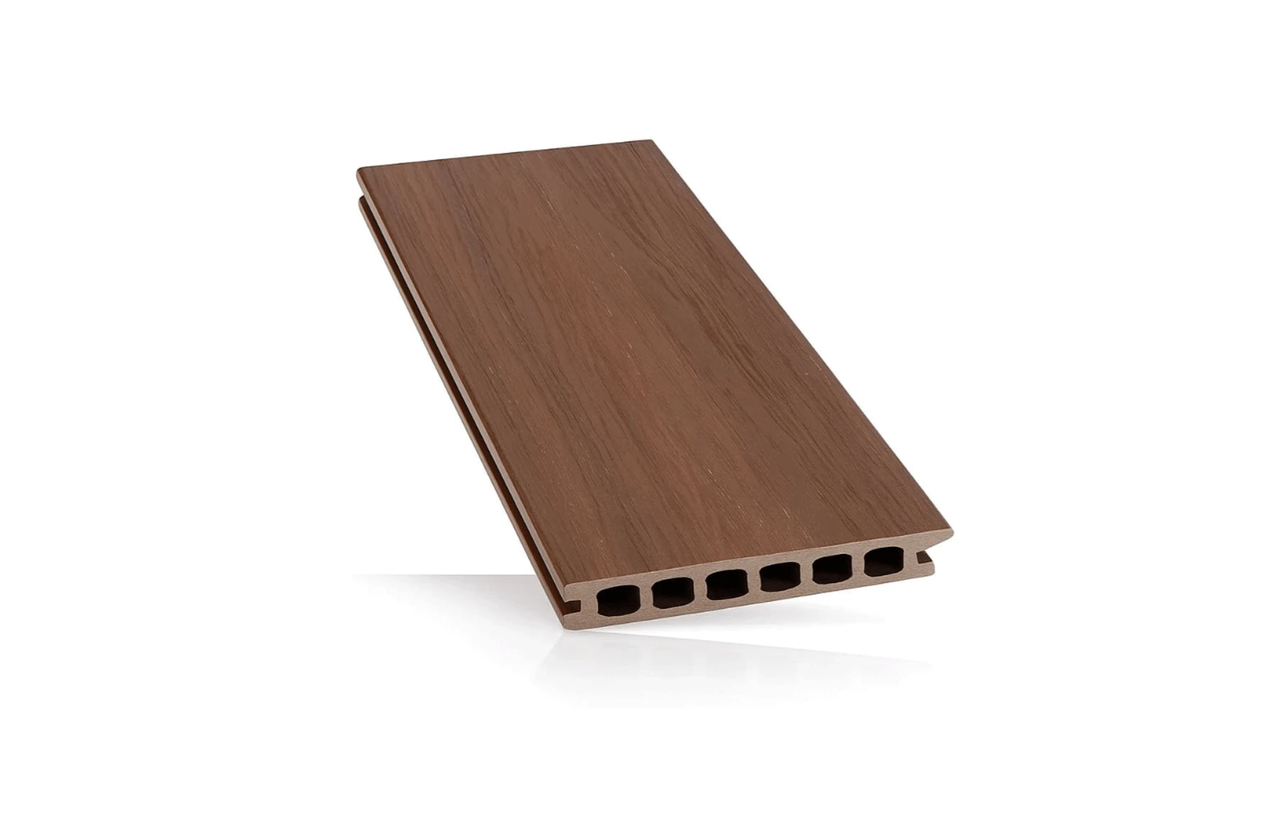 Placa deck terasa WPC PREMIUM, tip pardoseala/dusumea WPC, placa co extrudata, 145x22mm, maro lemn, model No Gap 3800 mm