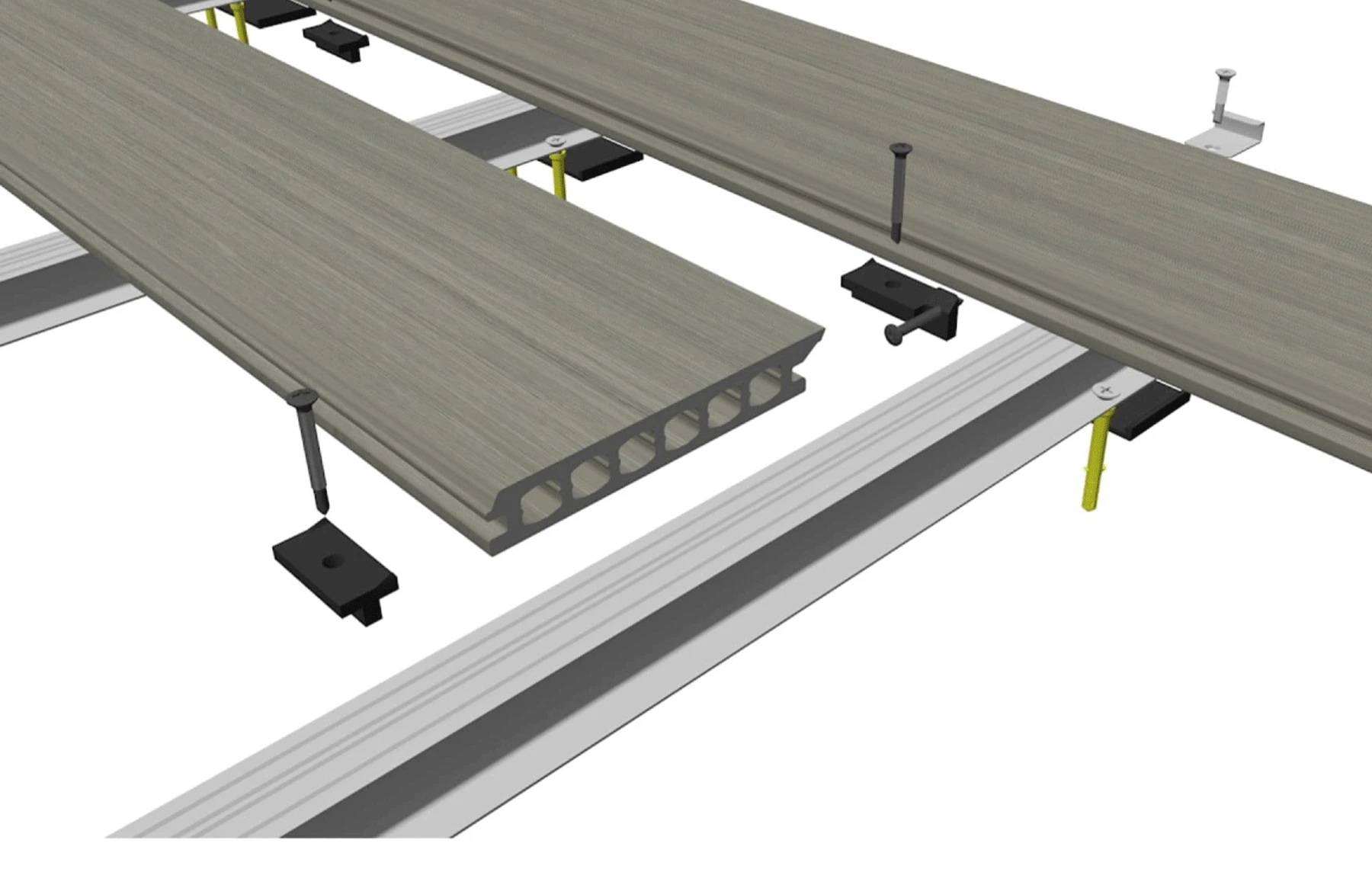 Placa deck terasa WPC PREMIUM, tip pardoseala/dusumea WPC, placa co extrudata, 145x22mm, maro lemn, model No Gap 3800 mm