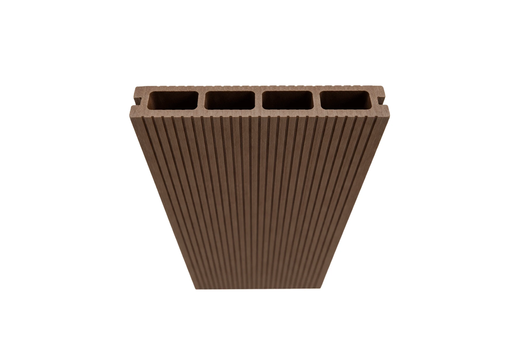 Placa deck terasa WPC 3D, tip pardoseala/dusumea WPC, 145x25 mm, maro linii periat 3800 mm