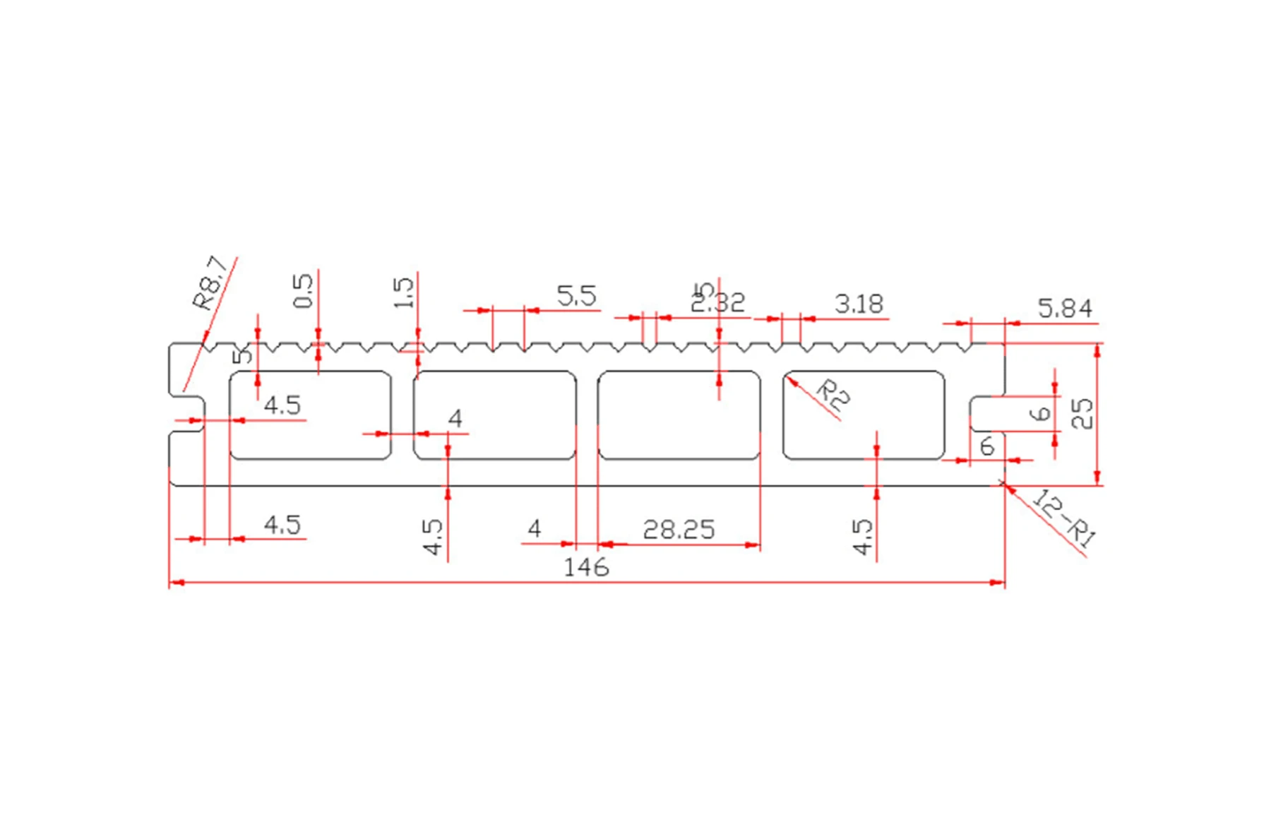 Placa deck terasa WPC 3D, tip pardoseala/dusumea WPC, 145x25 mm, maro linii periat 3800 mm
