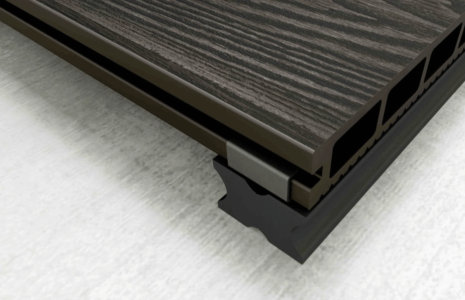 Placa deck terasa WPC 3D, tip pardoseala/dusumea WPC, 145x25 mm, maro linii periat 3800 mm