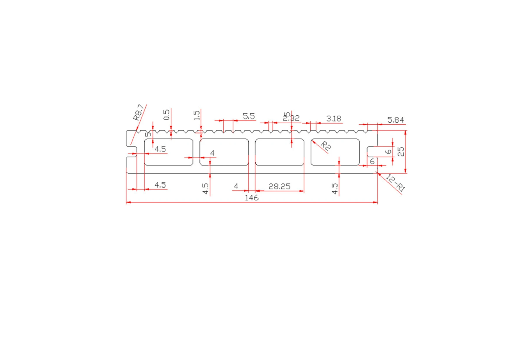 Placa deck terasa WPC 3D, tip pardoseala/dusumea WPC, 145x25 mm, gri deschis lemn 3800 mm