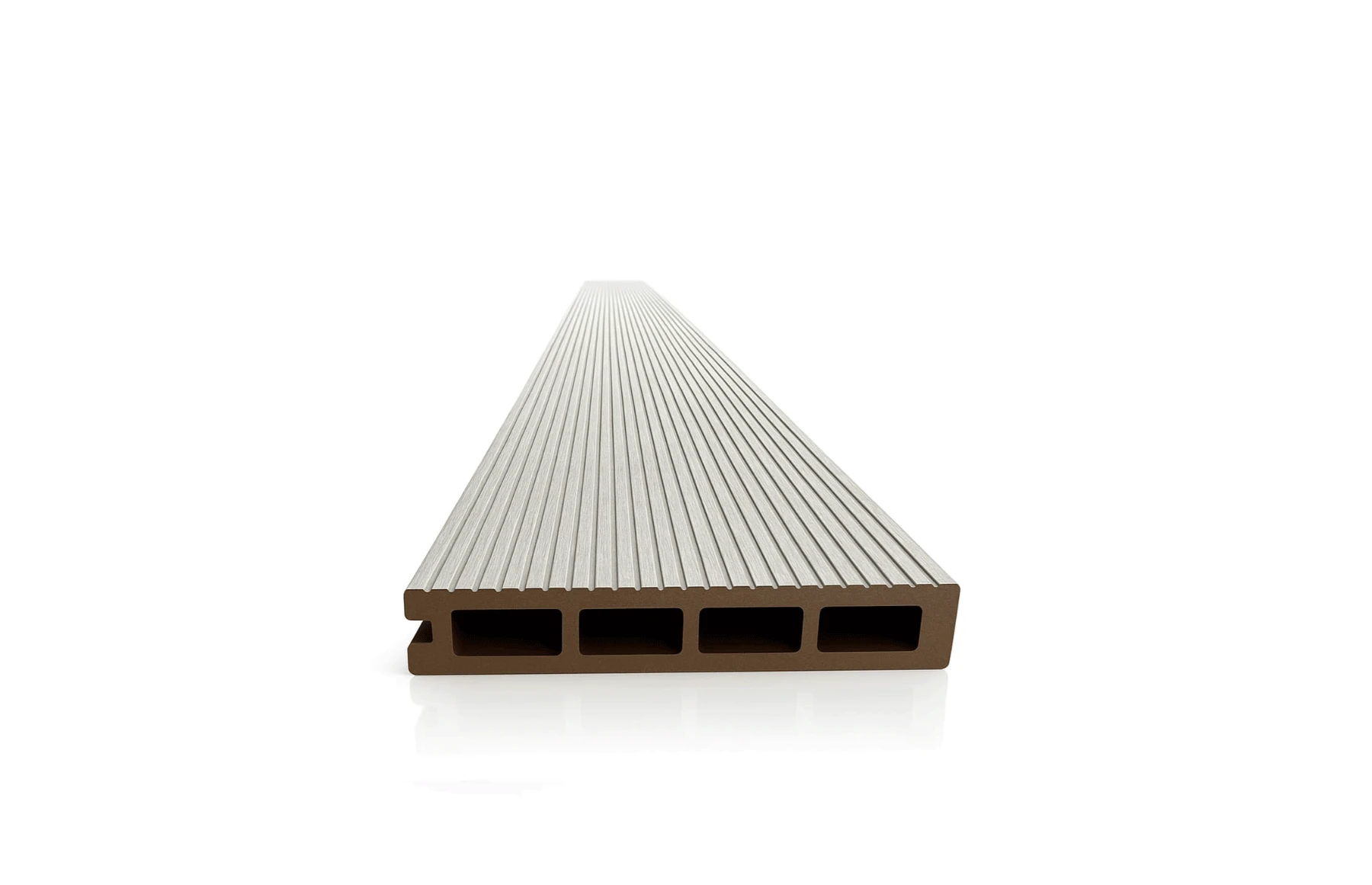 Placa Final Deck WPC Gri Deschis , Dimensiune 146x25mm L 4000mm