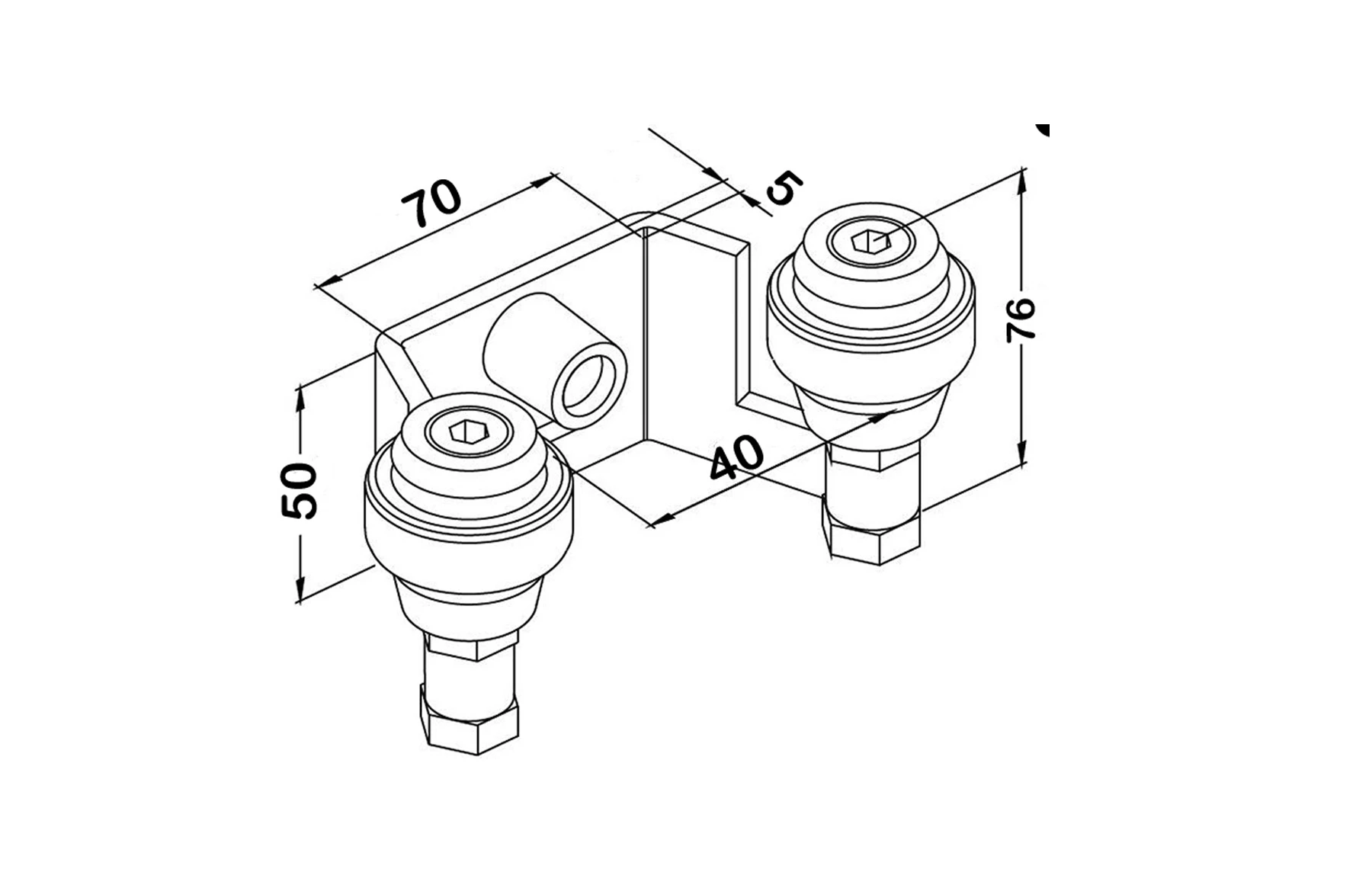 Kit poarta culisanta L1, greutate sustinuta 220kg