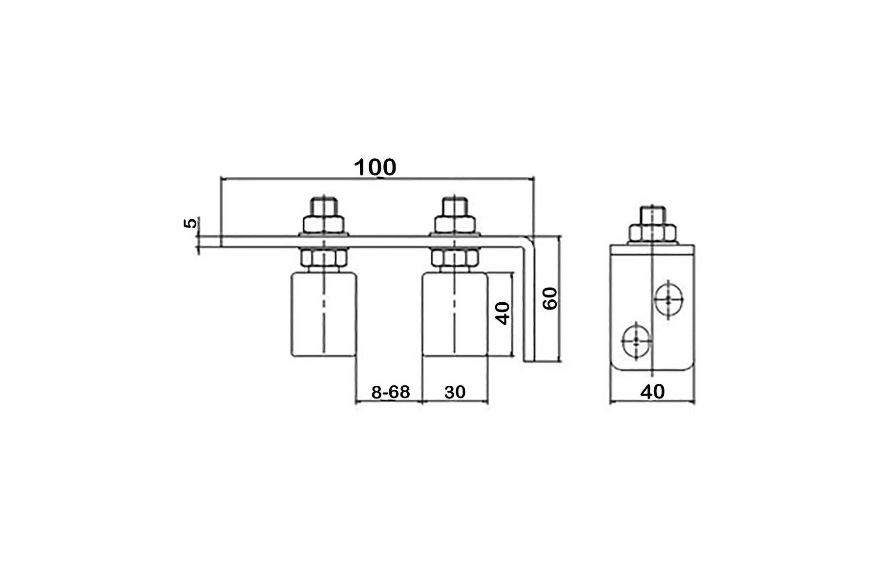 Kit poarta culisanta L1, greutate sustinuta 220kg
