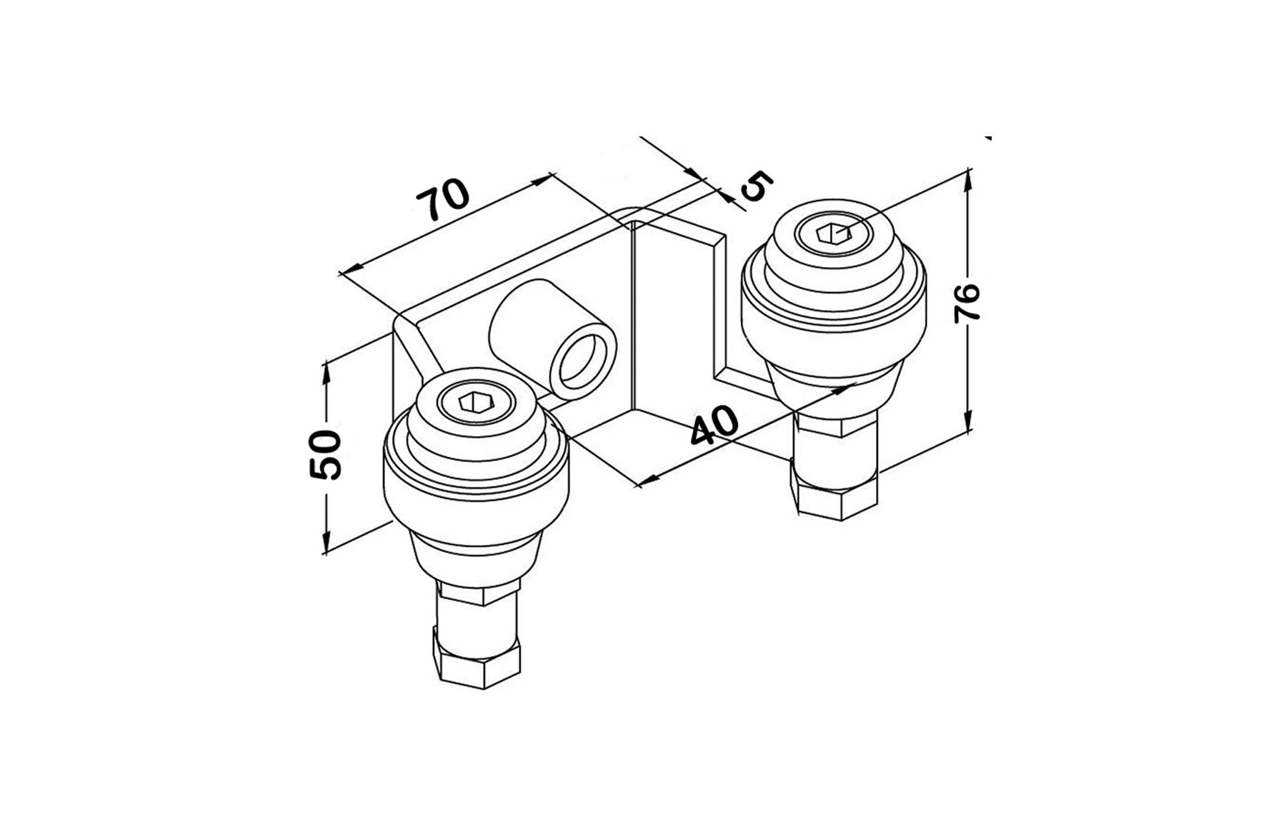 Kit poarta culisanta M1, greutate sustinuta 175kg