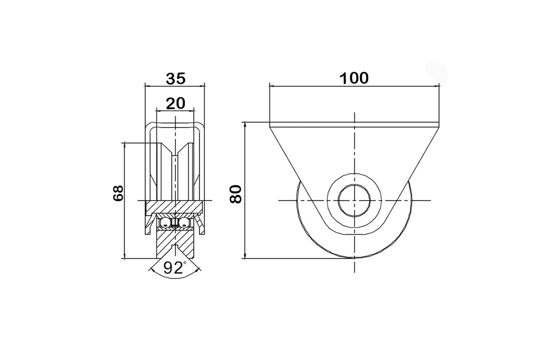 Kit poarta culisanta M1, greutate sustinuta 175kg