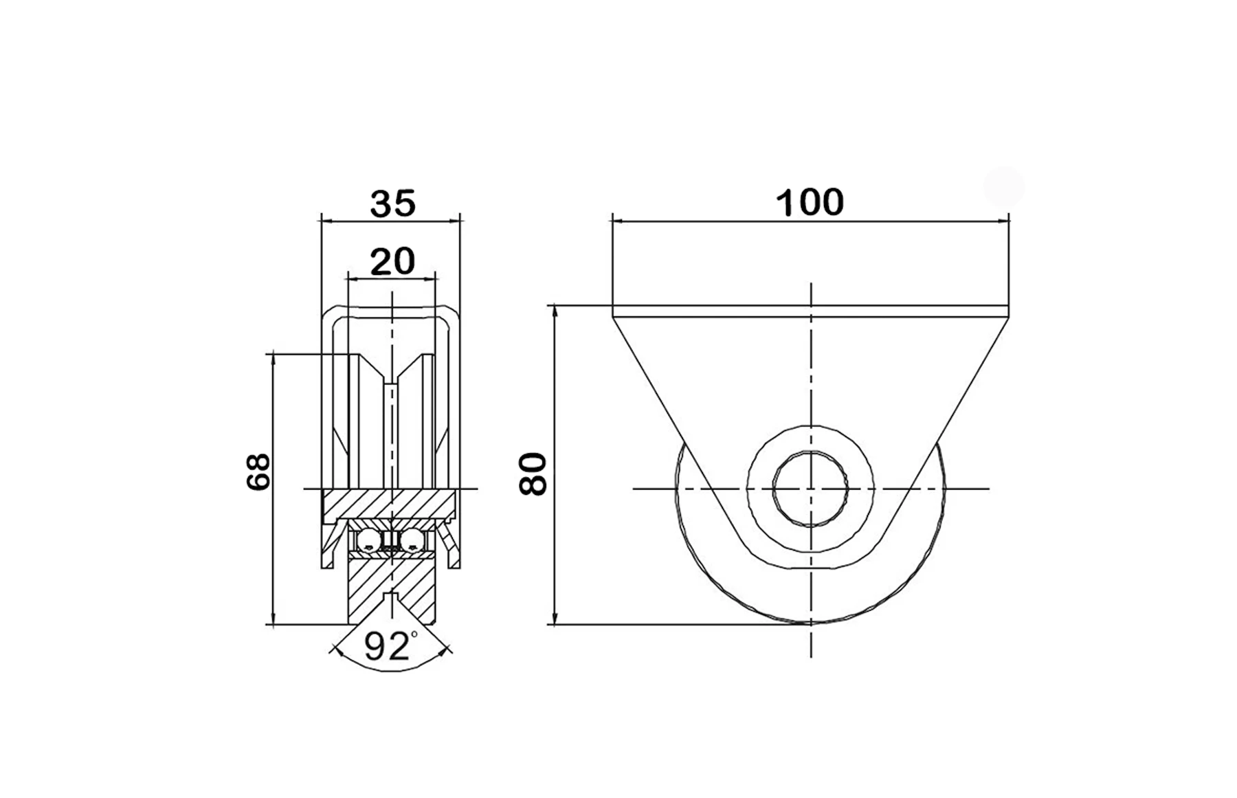 Kit poarta culisanta XL1, greutate sustinuta 270kg