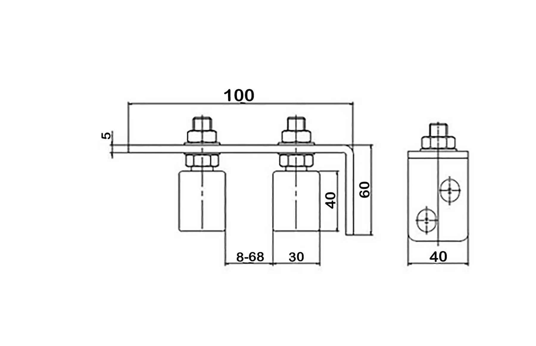 Kit poarta culisanta XL1, greutate sustinuta 270kg