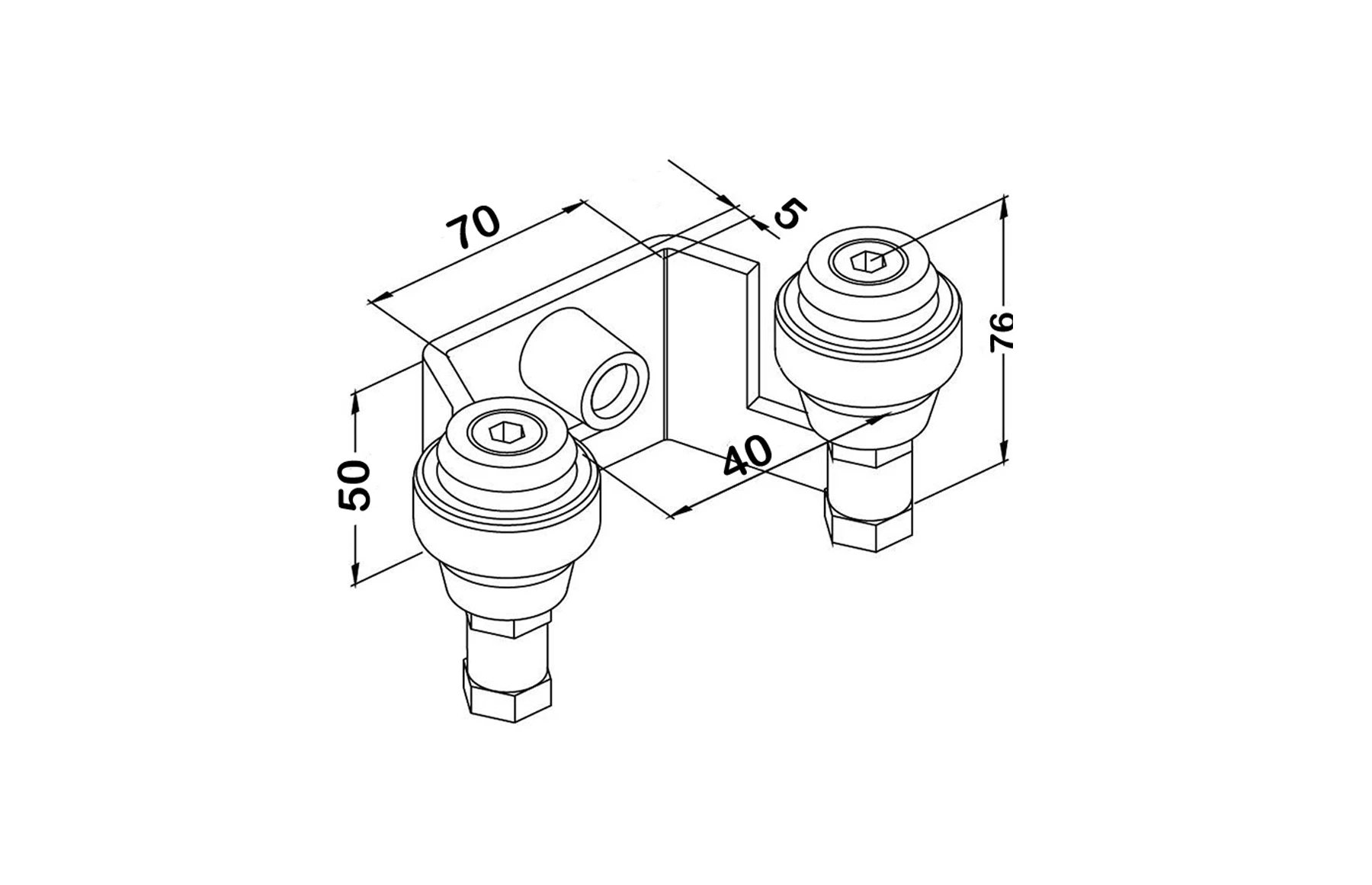 Kit poarta culisanta XS1, greutate sustinuta 125kg