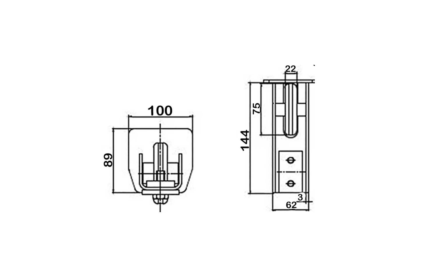 Kit poarta autoportanta M5, 12 metri sina, greutate sustinuta 800kg