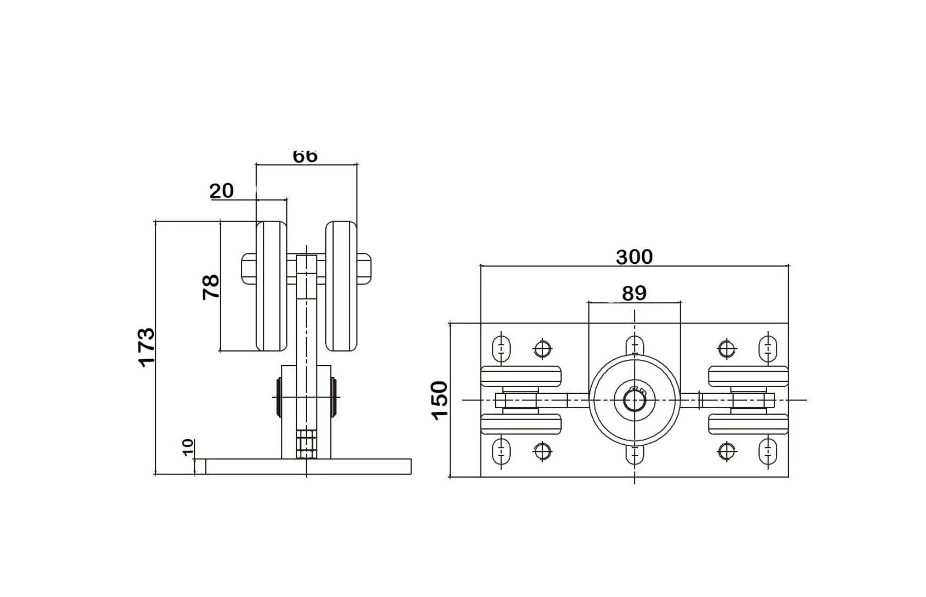 Kit poarta autoportanta M5, 12 metri sina, greutate sustinuta 800kg