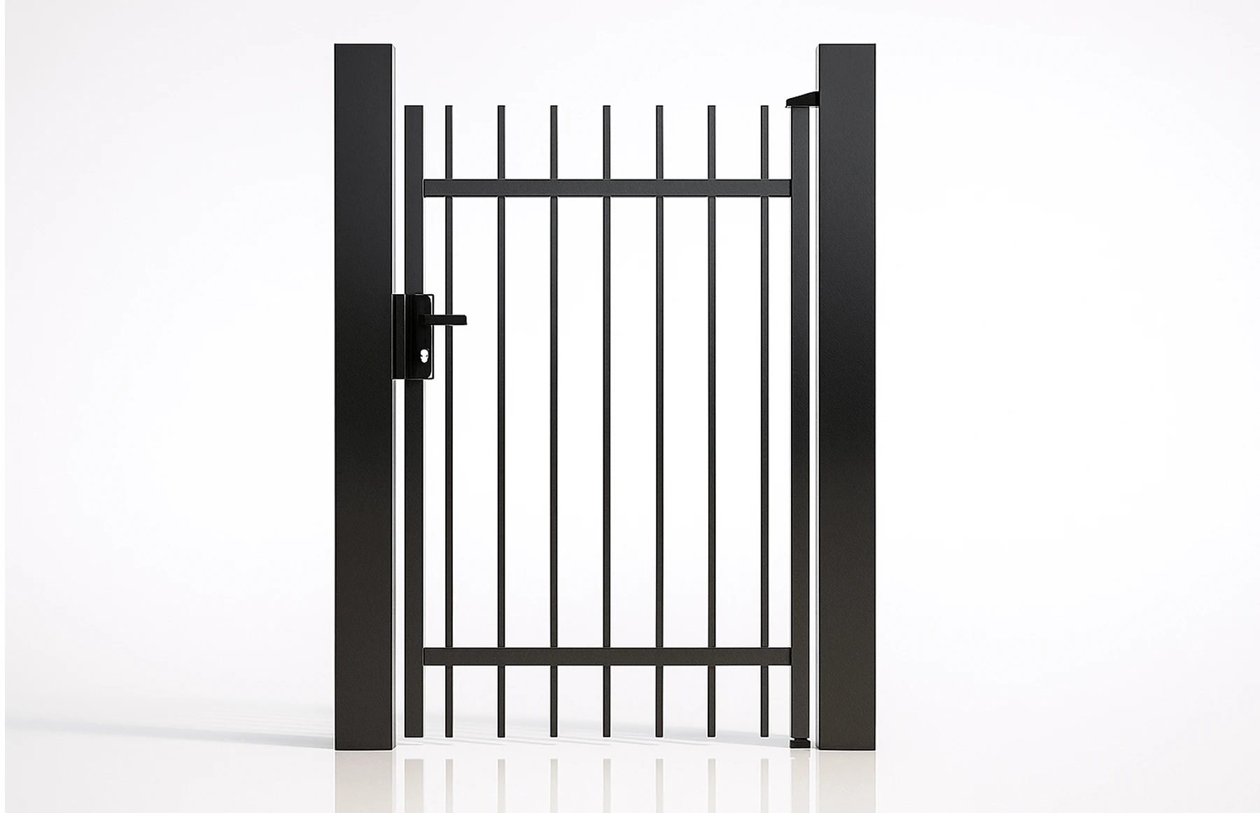 Poarta pietonala aluminiu Light Straight, 900mm lungime x 1800mm inaltime, gri antracit, Gama Light