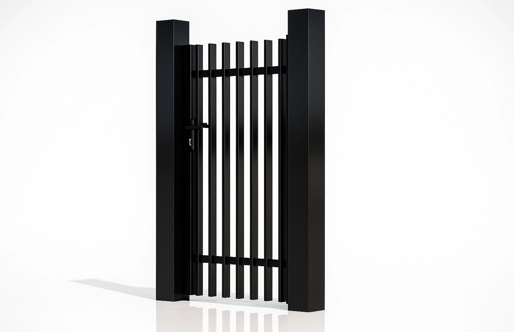 Poarta pietonala aluminiu Light Straight, 900mm lungime x 1800mm inaltime, gri antracit, Gama Light