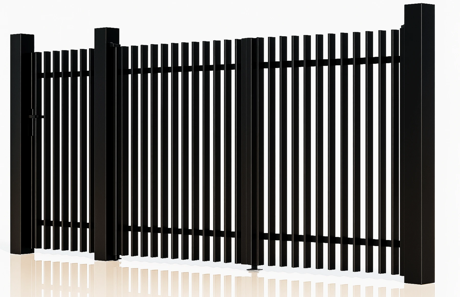 Set porti metalice din aluminiu, model Light Straight, Negru, Gama Light