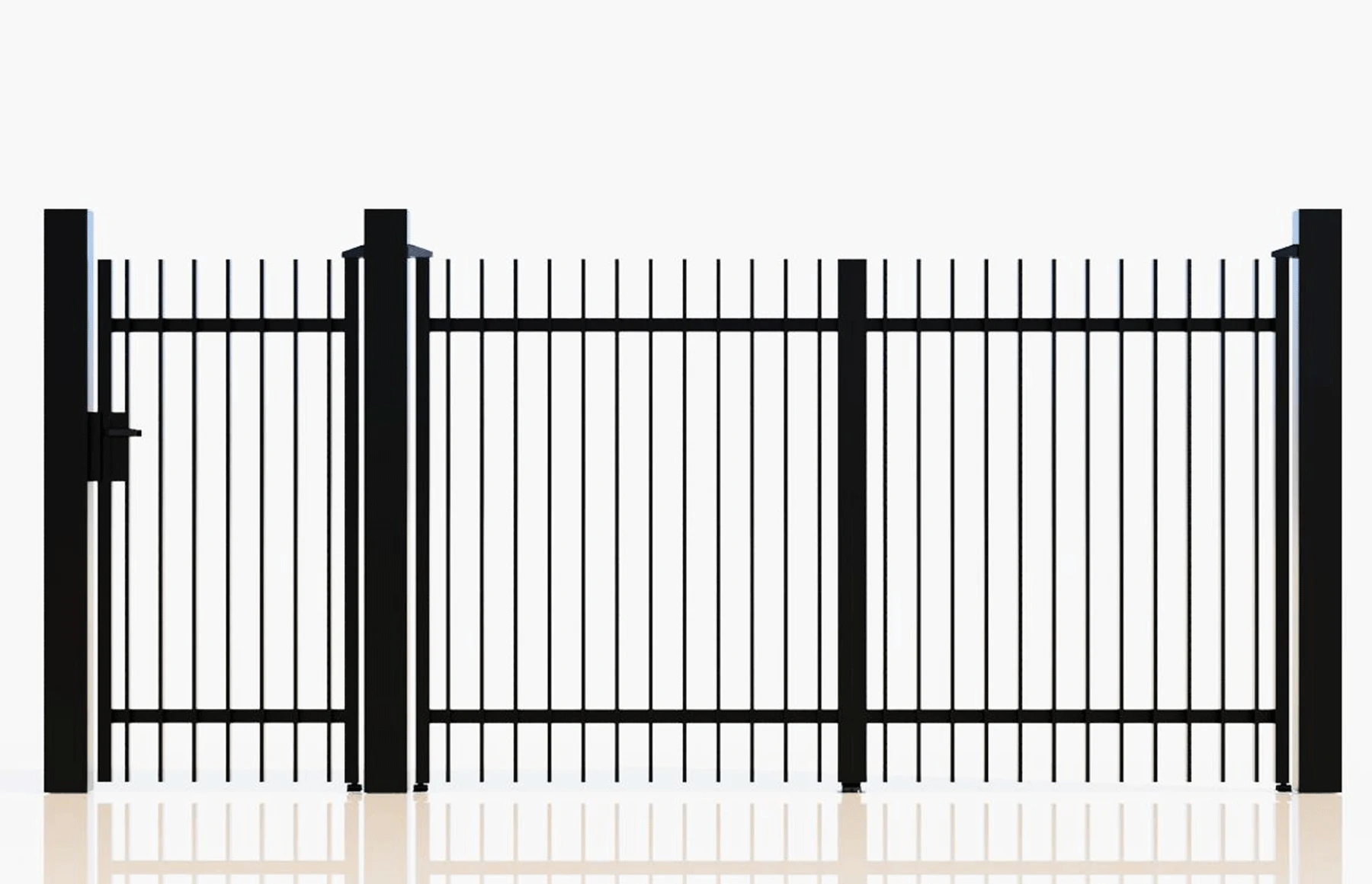 Set porti metalice din aluminiu, model Light Straight, Negru, Gama Light